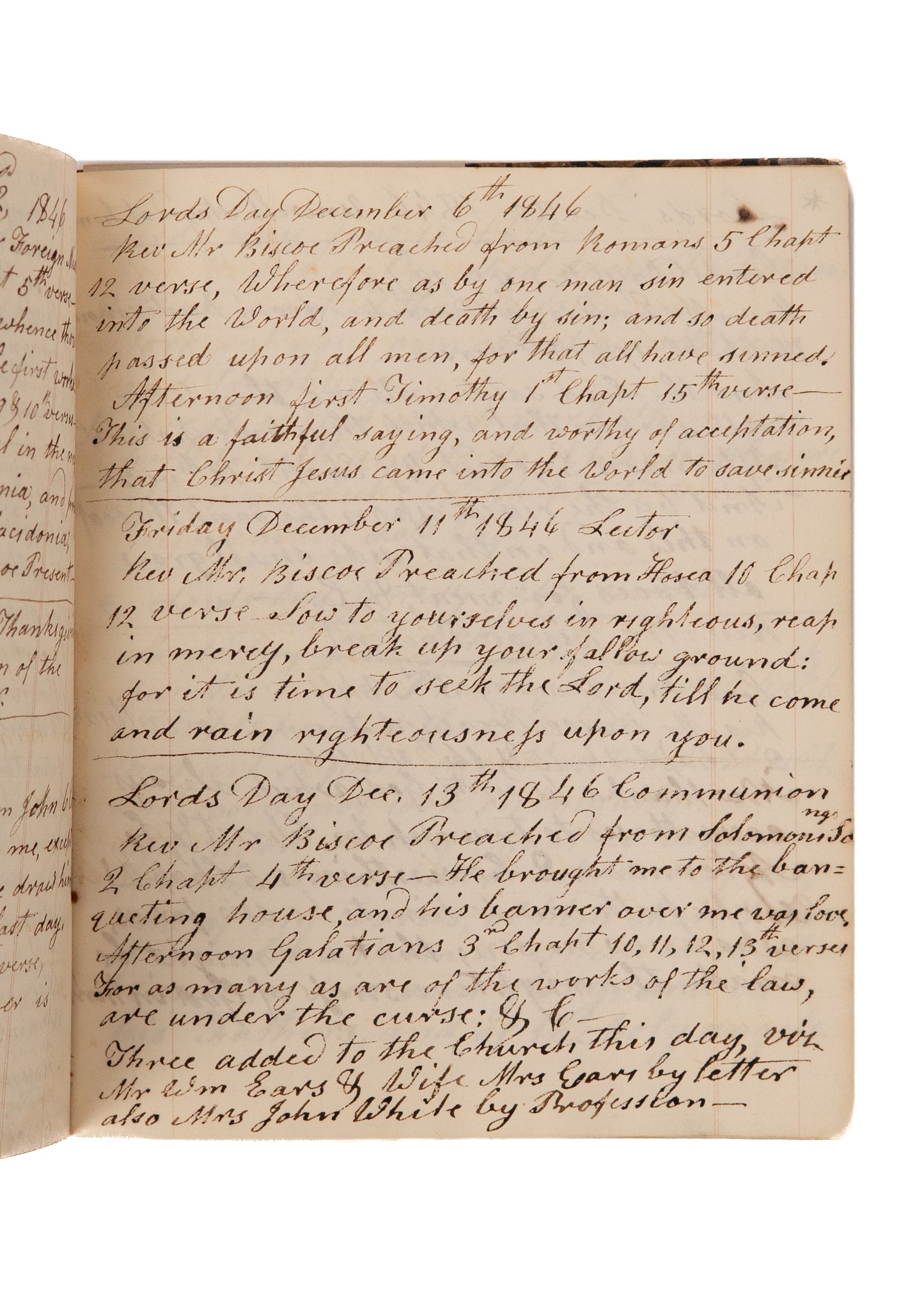 1845 144pp. SERMON MSS Sermons on Colonization, Revivalism, Eschatology, by "Colored" Preacher &c