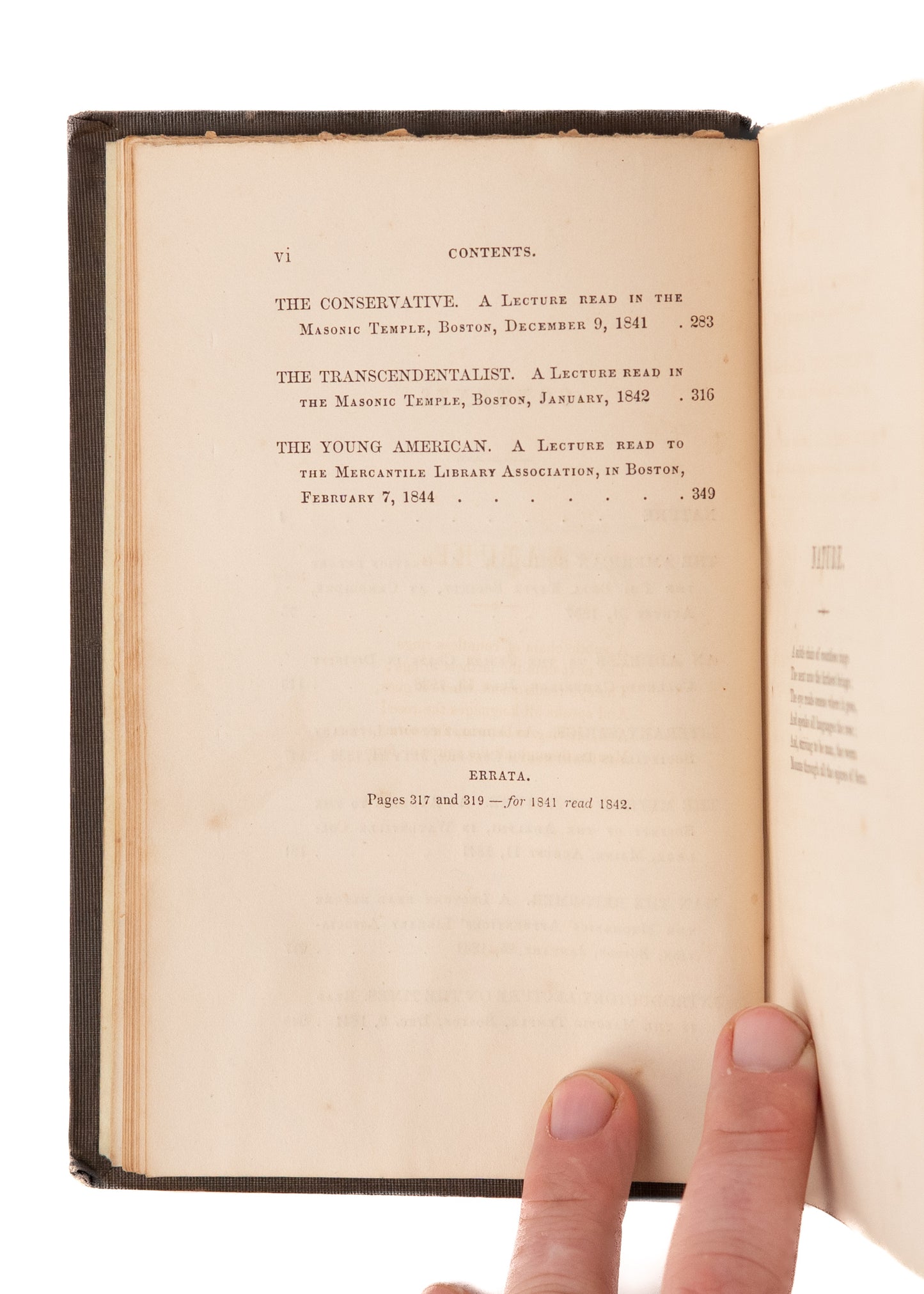 1849 RALPH WALDO EMERSON. Nature; Addresses and Lectures. First Edition on Transcendentalism