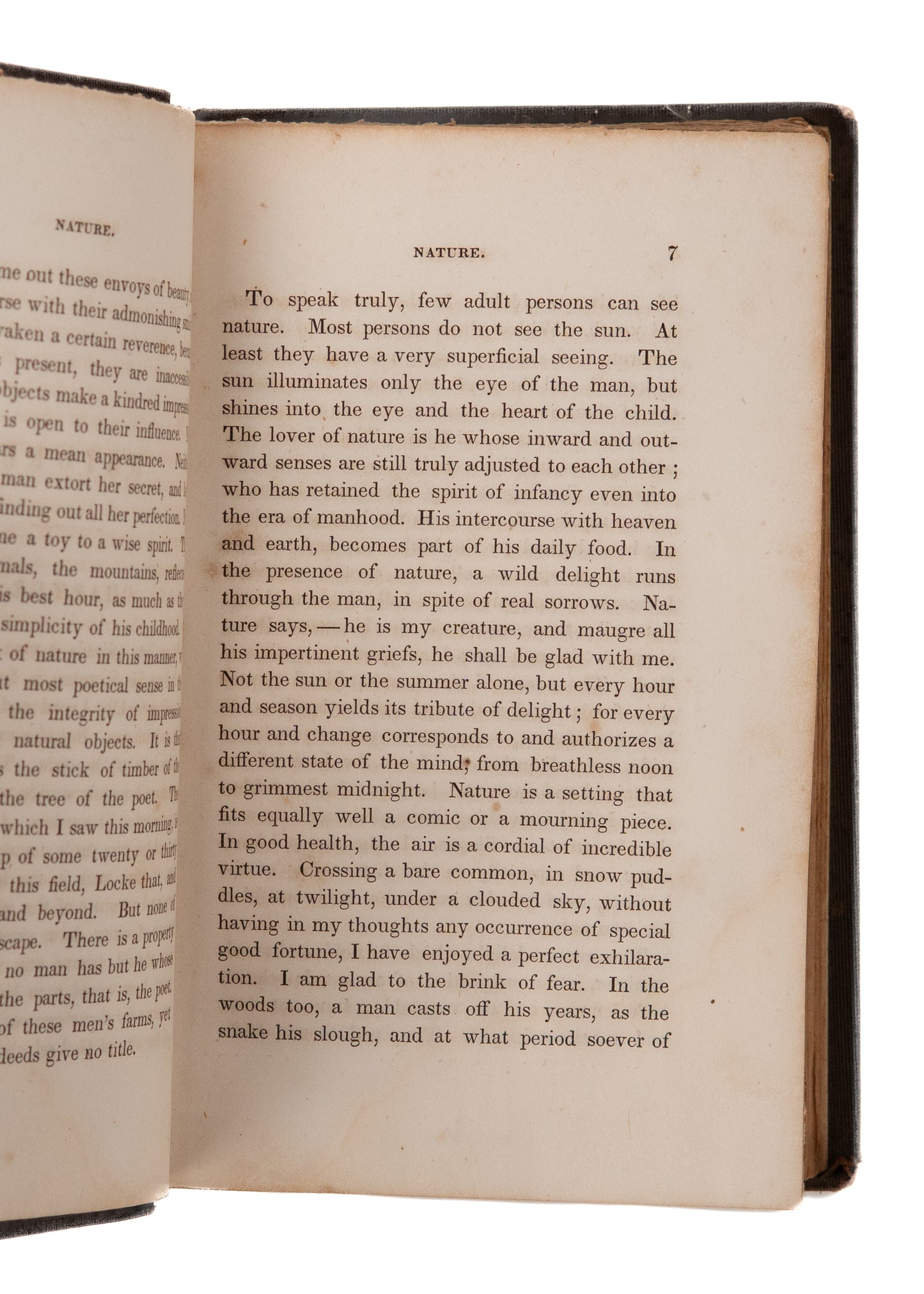 1849 RALPH WALDO EMERSON. Nature; Addresses and Lectures. First Edition on Transcendentalism