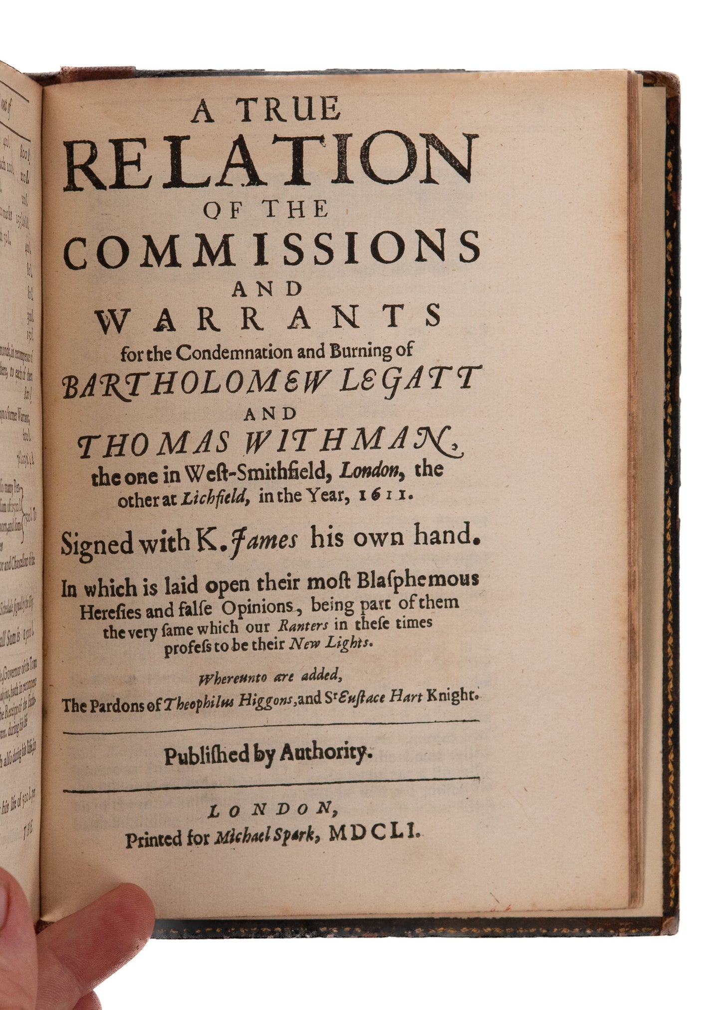 1651 KING JAMES. History of King James, His Financial Pilfering & the Burning of Heretics,