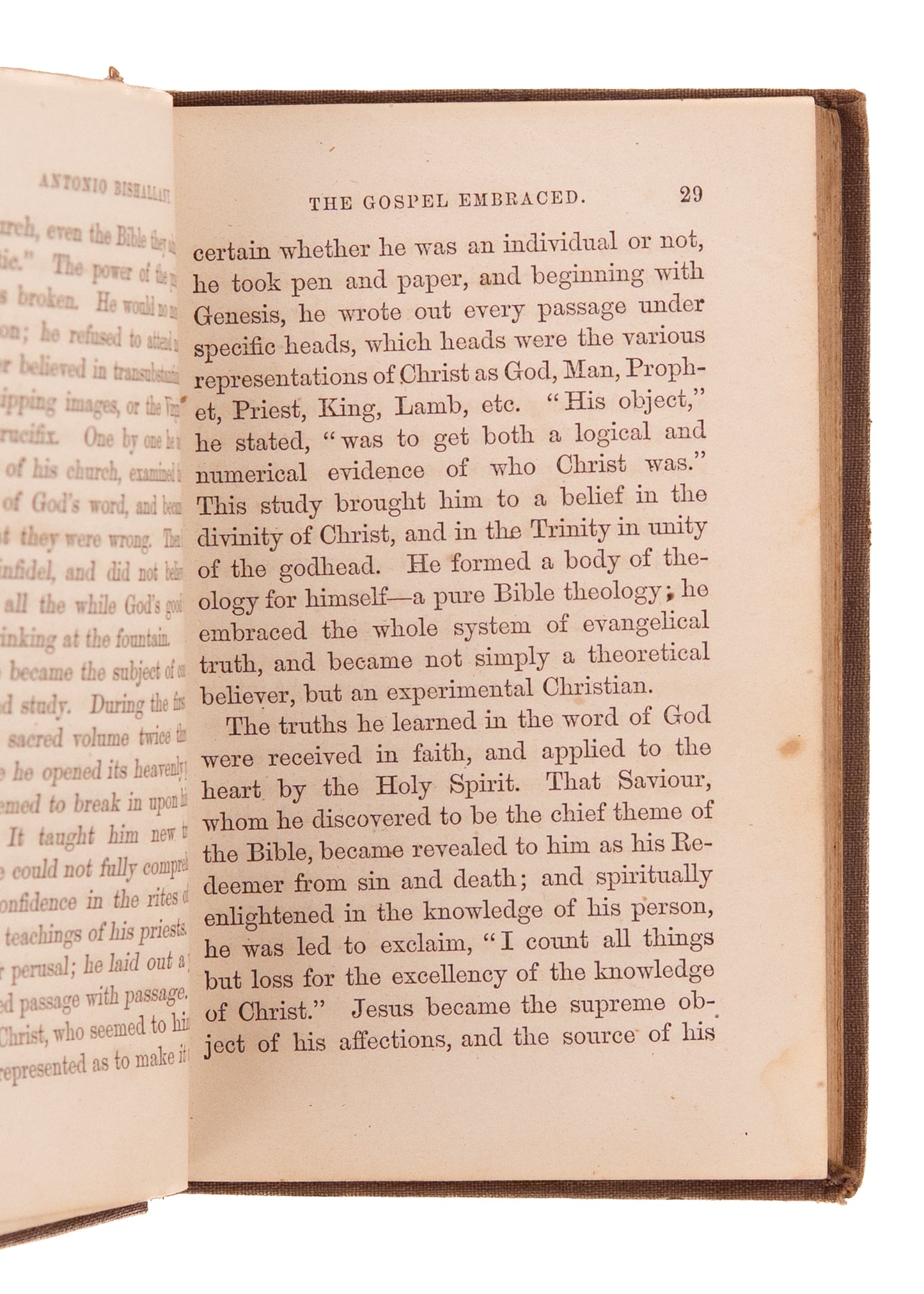 1856 LEBANESE CHRISTIAN. Memoir of Antonio Bishallany, The First Arab-American Immigrant.