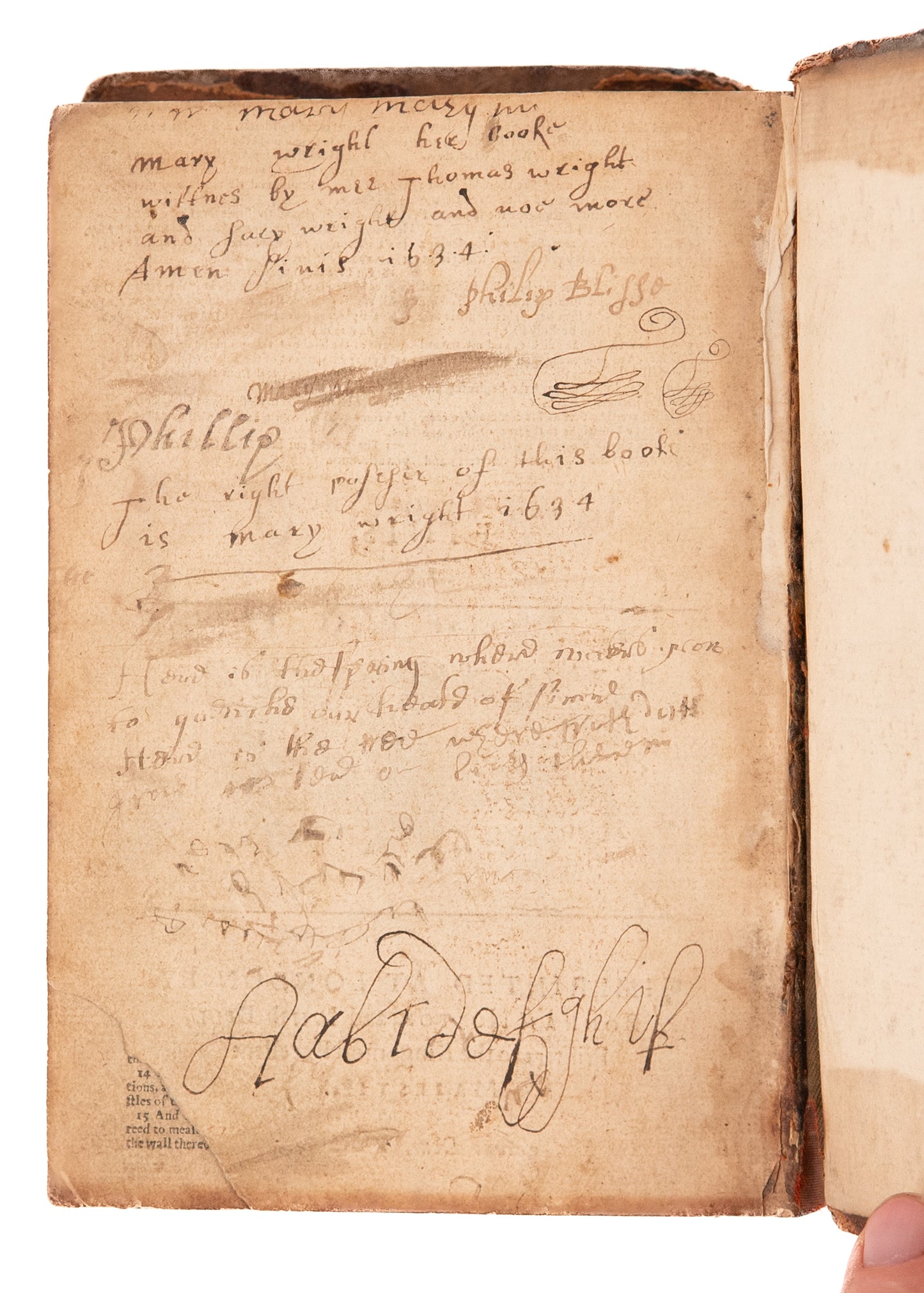 1627 KING JAMES BIBLE. With Early American Emigrant Provenance. A Well-Traveled Example.