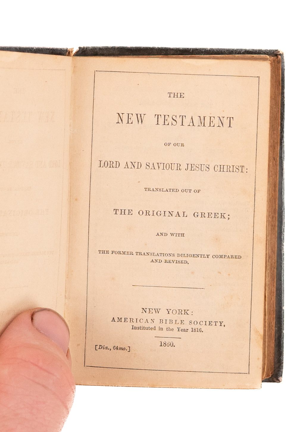 1861 CIVIL WAR BIBLE. Exceptionally Early War Presentation Bible to Ashland Ohio Sergeant.