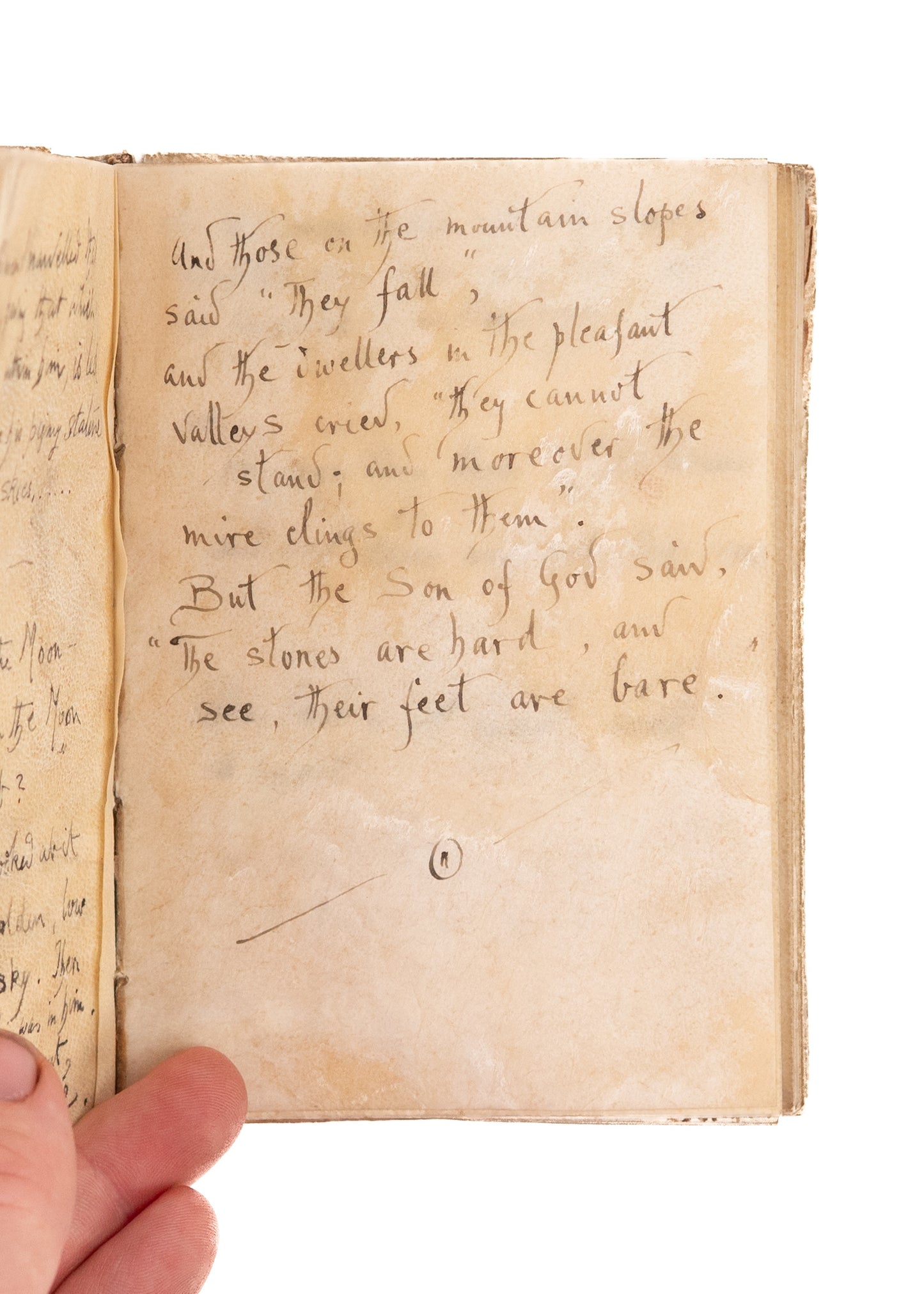 1870 PRE-RAPHAELITE- ROMANTIC. Eighty Page Bespoke Vellum Journal with Selected & Oiginal Poetry.