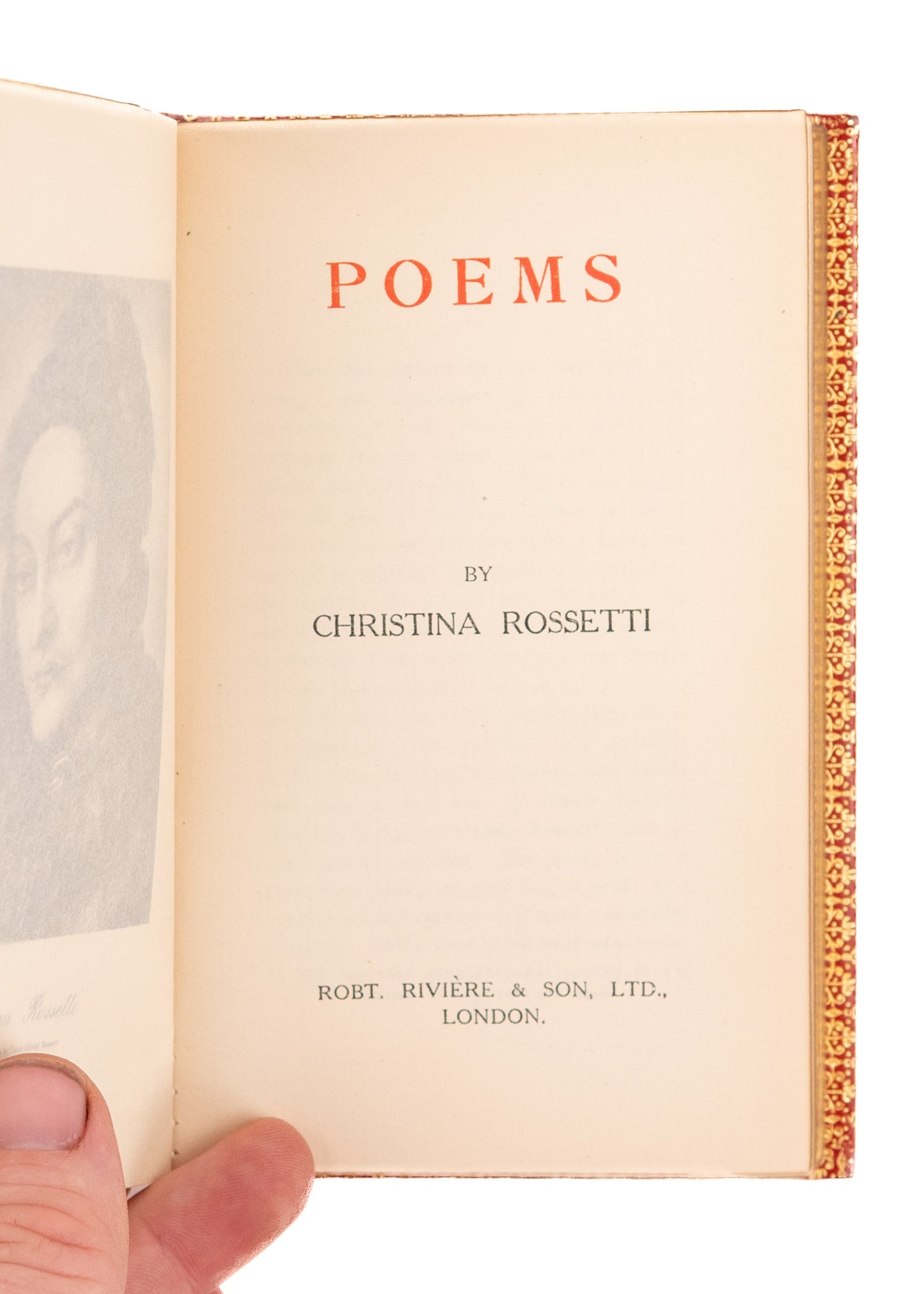 1915 CHRISTINA ROSSETTI. Poems in Superb Robt Riviere of London Binding.