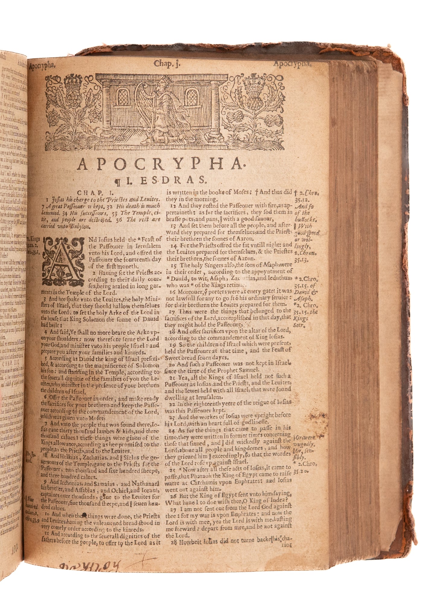 1627 KING JAMES BIBLE. With Early American Emigrant Provenance. A Well-Traveled Example.
