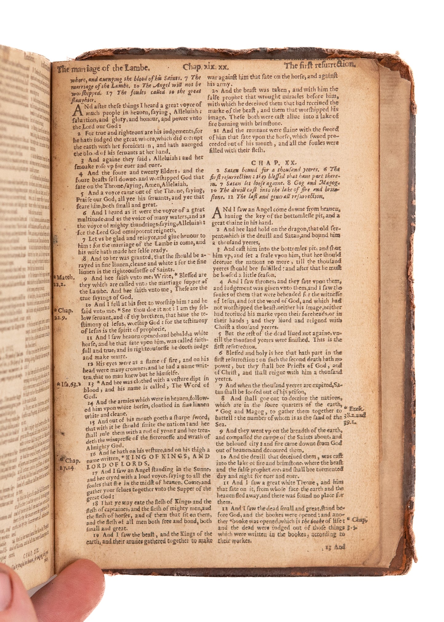 1627 KING JAMES BIBLE. With Early American Emigrant Provenance. A Well-Traveled Example.