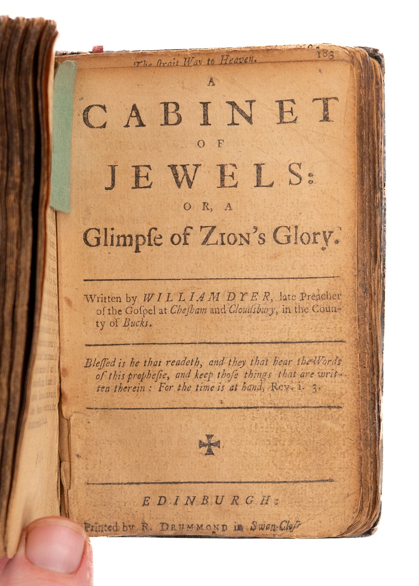 1750 WILLIAM DYER. Christ's Famous Titles & A Cabinet of Jewels. Puritan Classic.