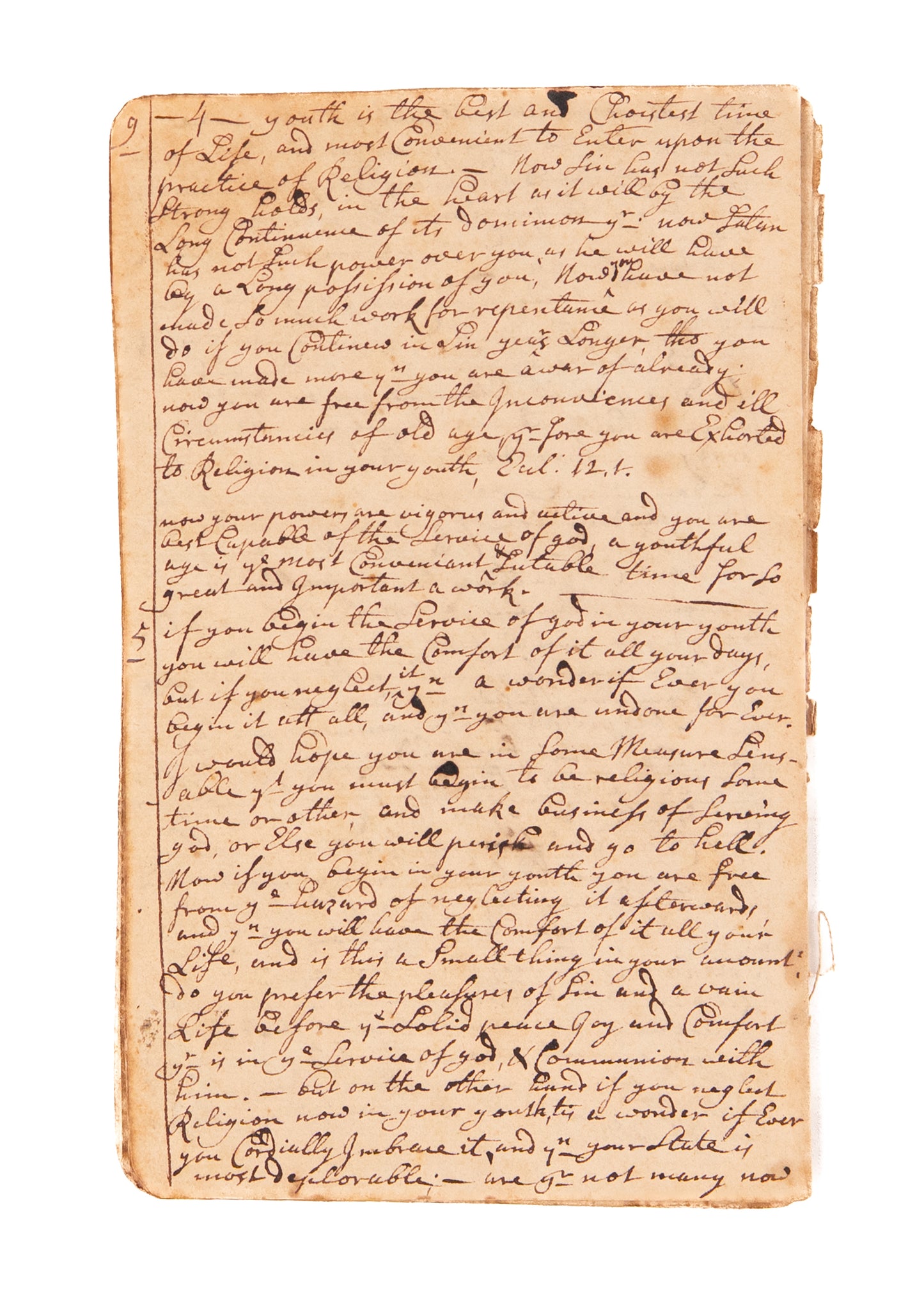 1727 JONATHAN EWARDS. 1727 MSs Sermon on Early Piety by Jonathan Edwards' Brother-in-Law, Samuel Backus.