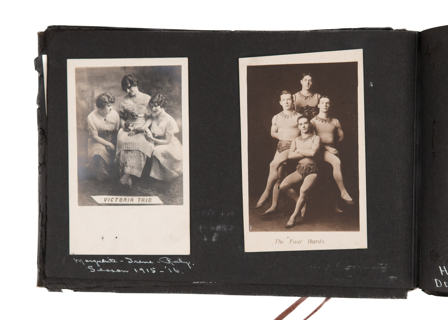 1911-1918 VAUDEVILLE. Photo Album and Two Scrapbooks of "The Victoria Trio." Black Face, Minstrels, &c.