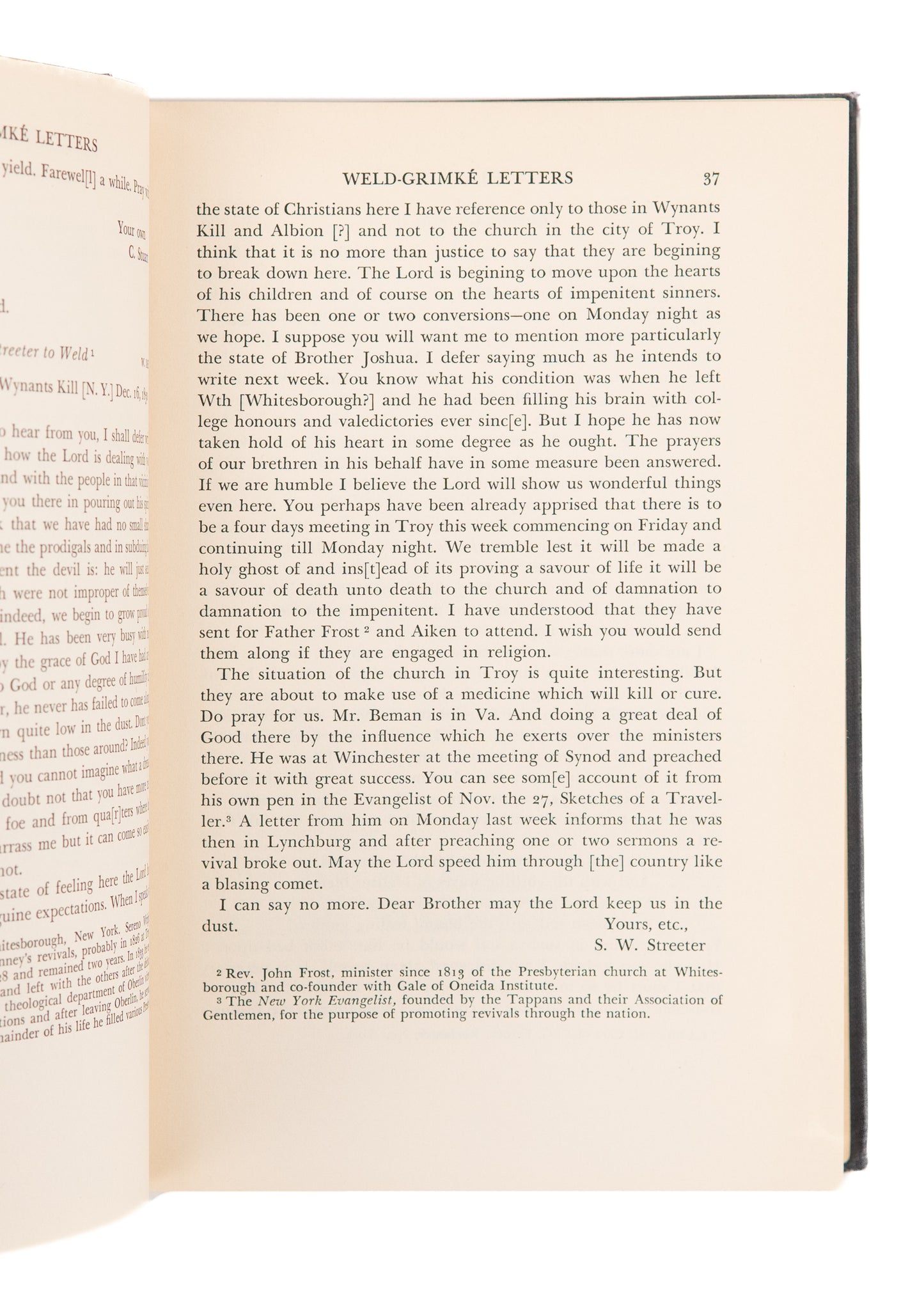 1934 EARLY ABOLITIONIST CORRESPONDENCE. Letters of Weld and Grimke - Architects of Abolitionism.