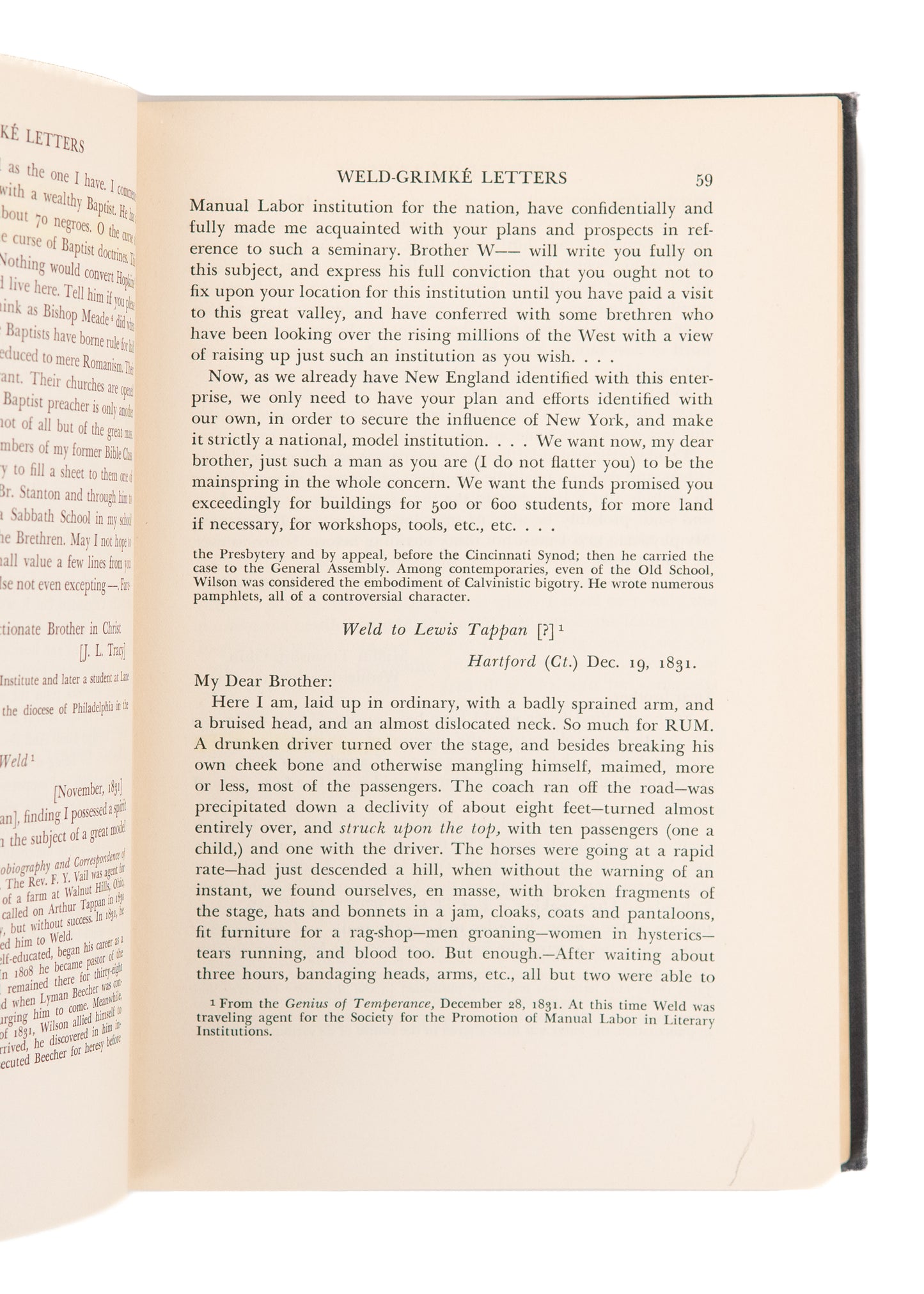 1934 EARLY ABOLITIONIST CORRESPONDENCE. Letters of Weld and Grimke - Architects of Abolitionism.