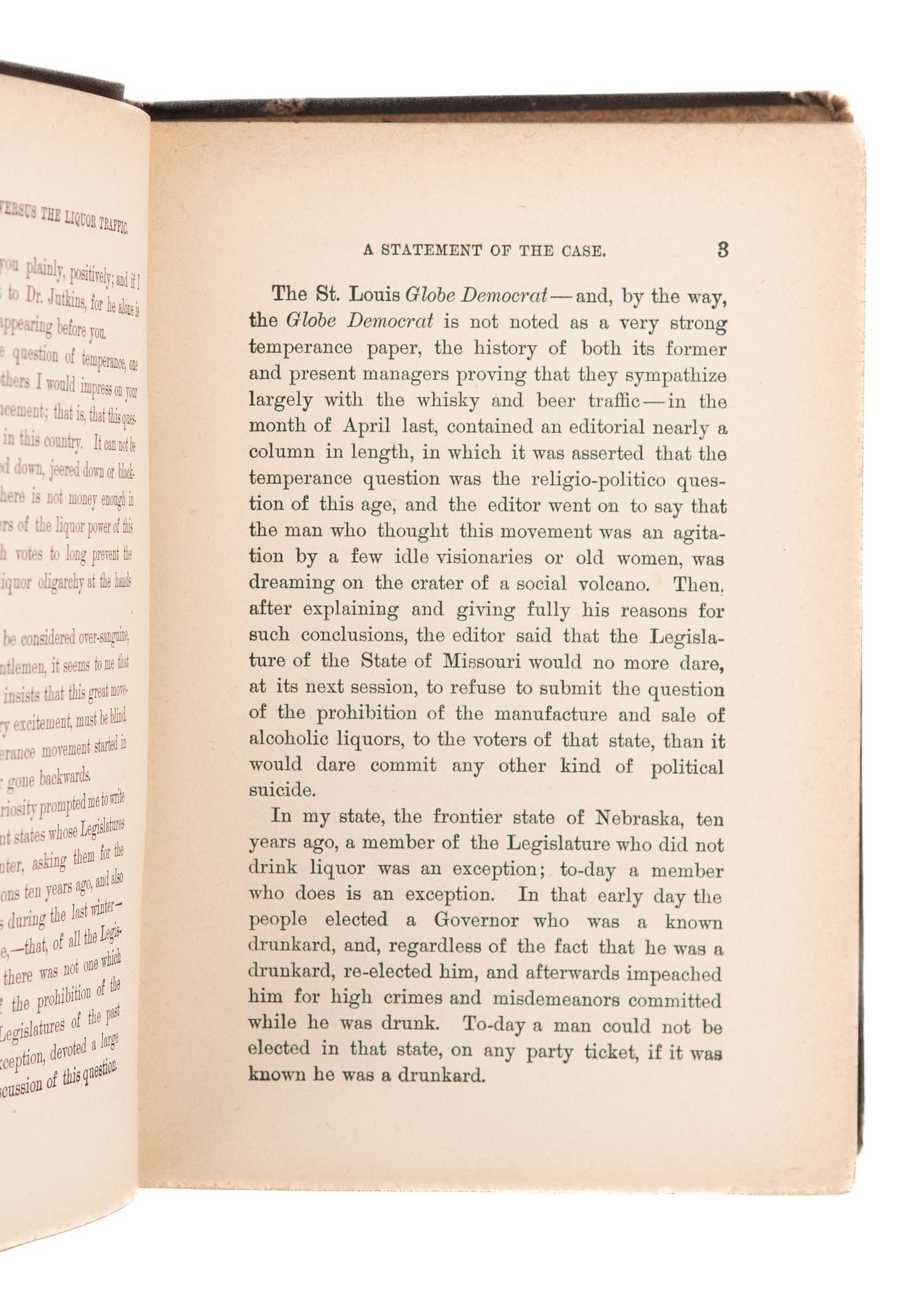 1883 LIQUOR & PROHIBITION. The People Versus the Liquor Traffic by Head of Prohibition Party.