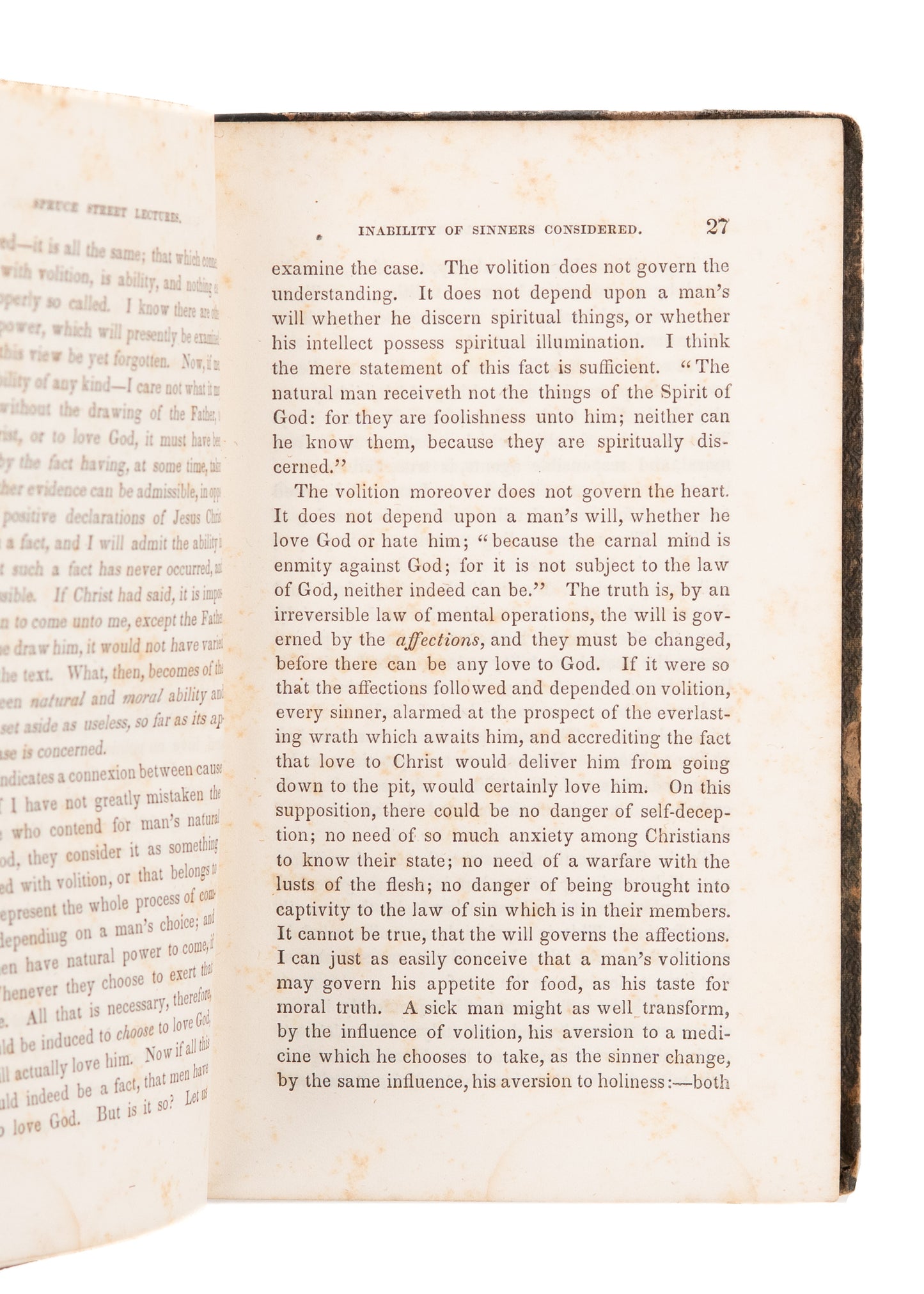 1841 JOHN DE WITT. The Spruce Street Lectures. Presbyterians on Calvinism.
