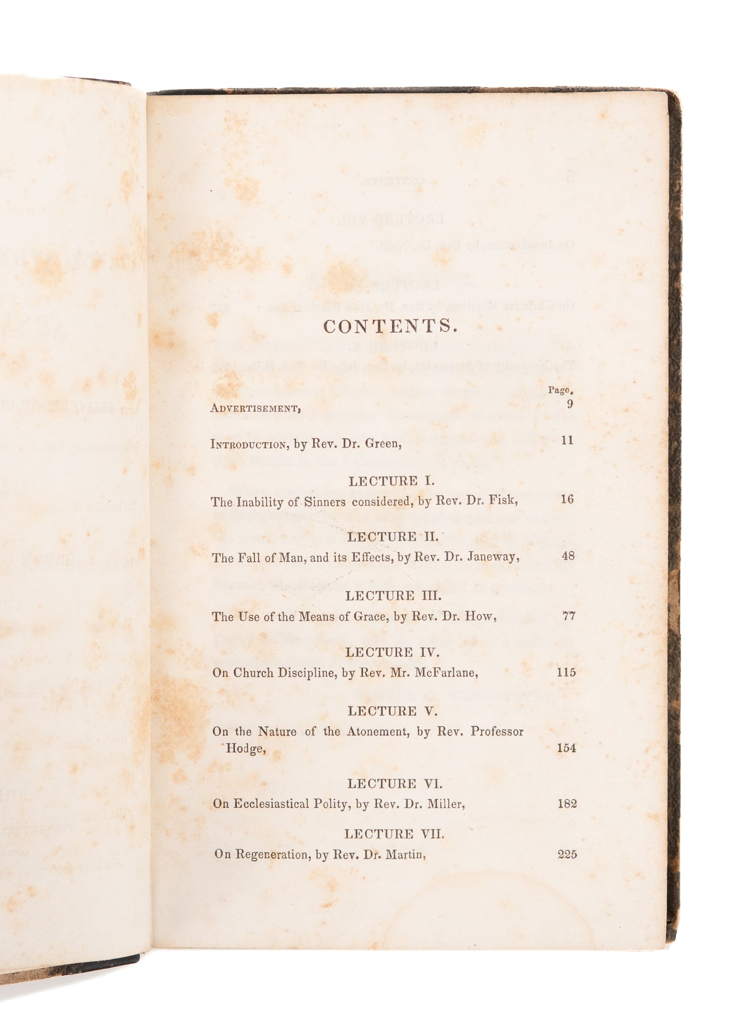 1841 JOHN DE WITT. The Spruce Street Lectures. Presbyterians on Calvinism.