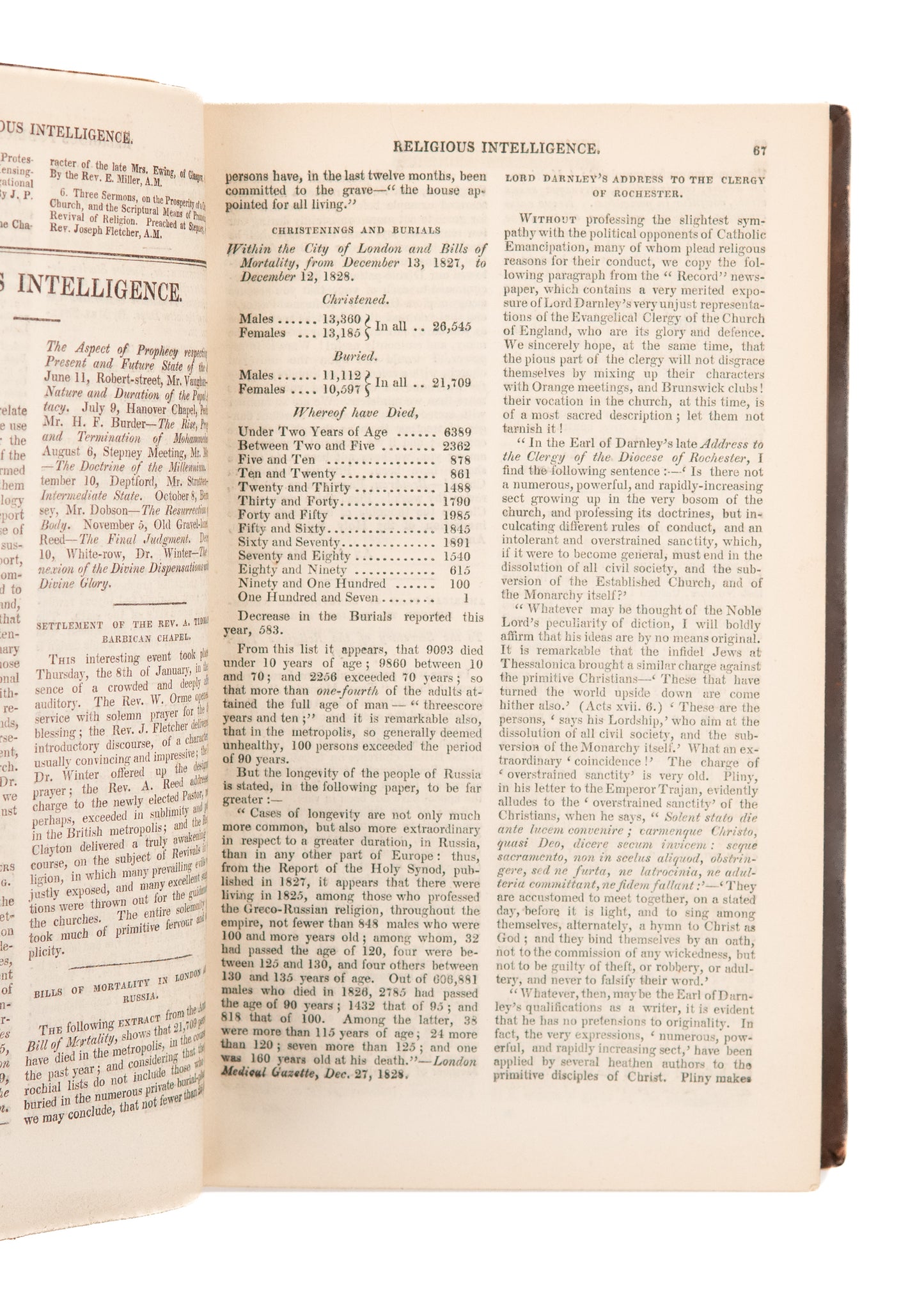 1829 THE EVANGELICAL & MISSIONARY MAG. Extensive on Revivals, Edward Irving, and Pre-Millennial Eschatology.