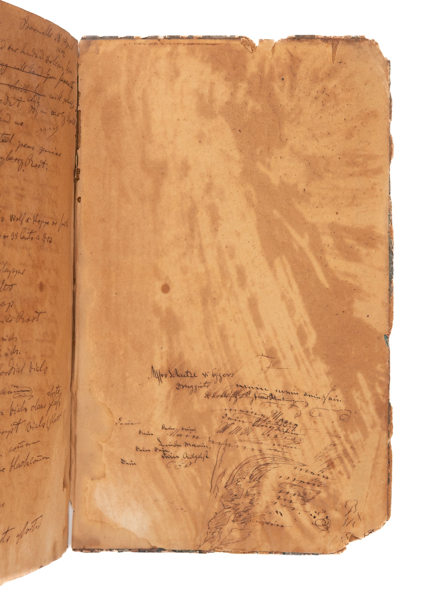 1840's DRUGGIST'S CASE-BOOK. Superb Prescription Casebook on Western Frontier. California &c