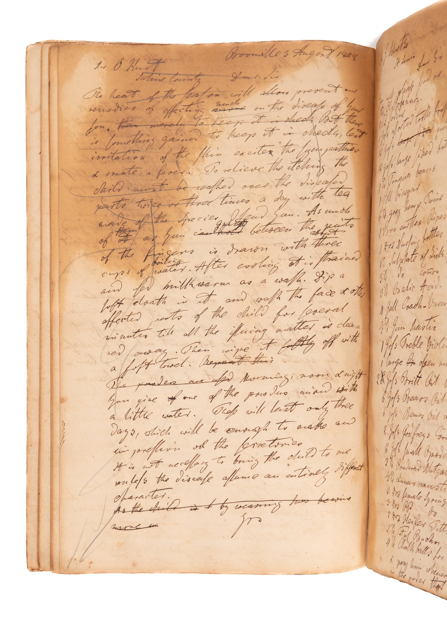 1840's DRUGGIST'S CASE-BOOK. Superb Prescription Casebook on Western Frontier. California &c