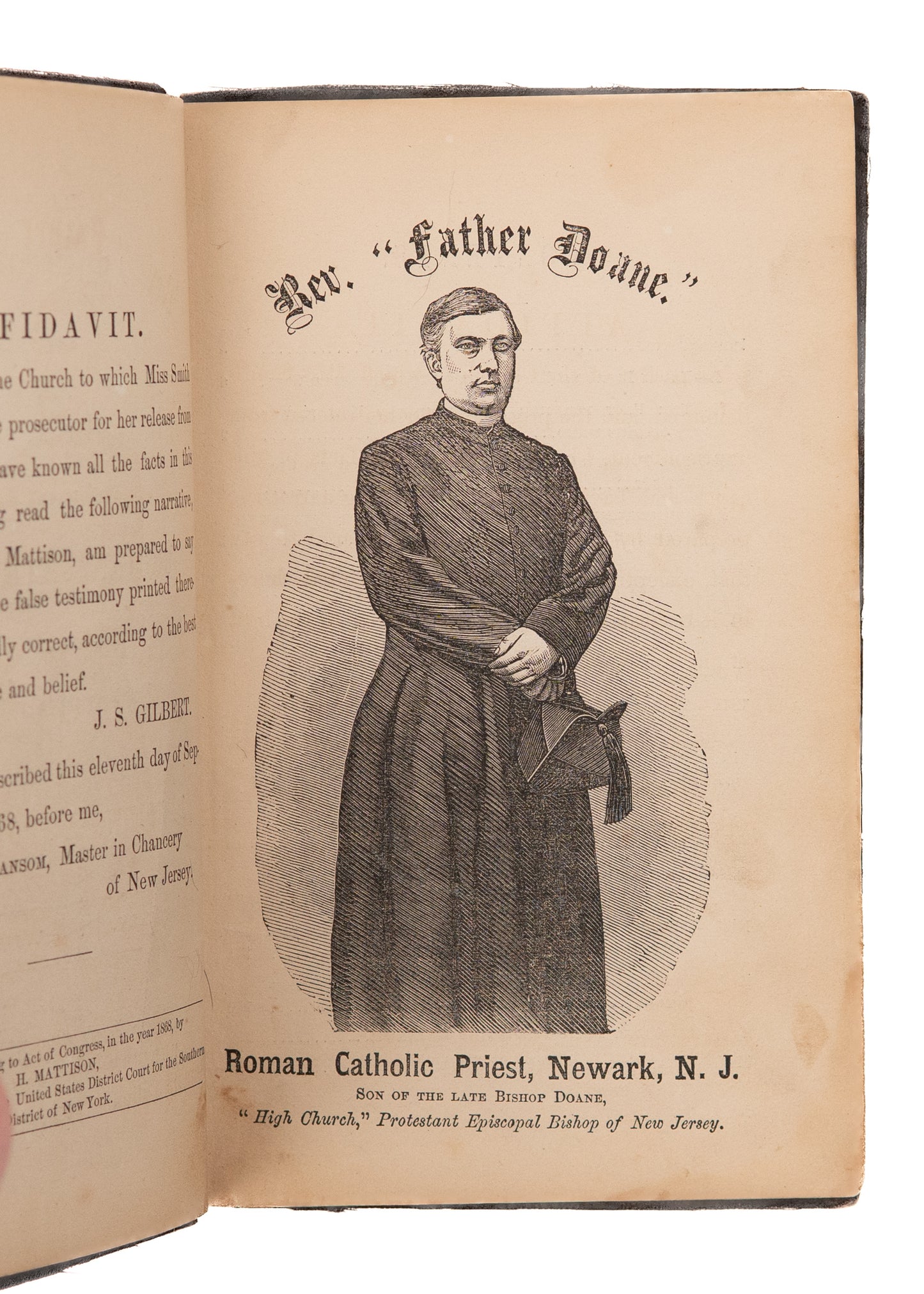 1868 METHODIST - CATHOLIC. Young Woman Abducted by Catholics for Converting to Methodism.