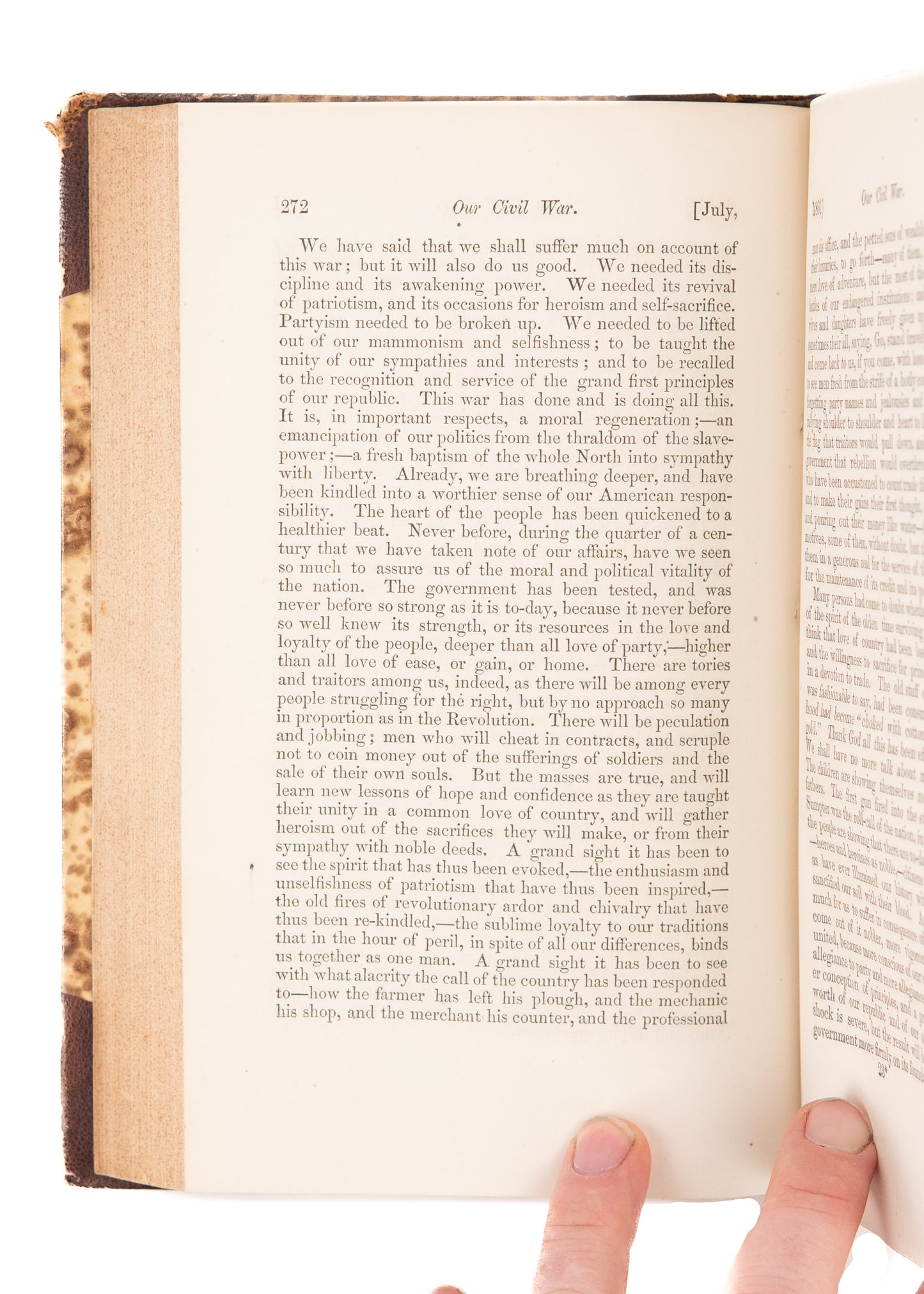 1861 CIVIL WAR. The Universalist Quarterly - Excellent Civil War & Abolitionist - Pacifist Content.