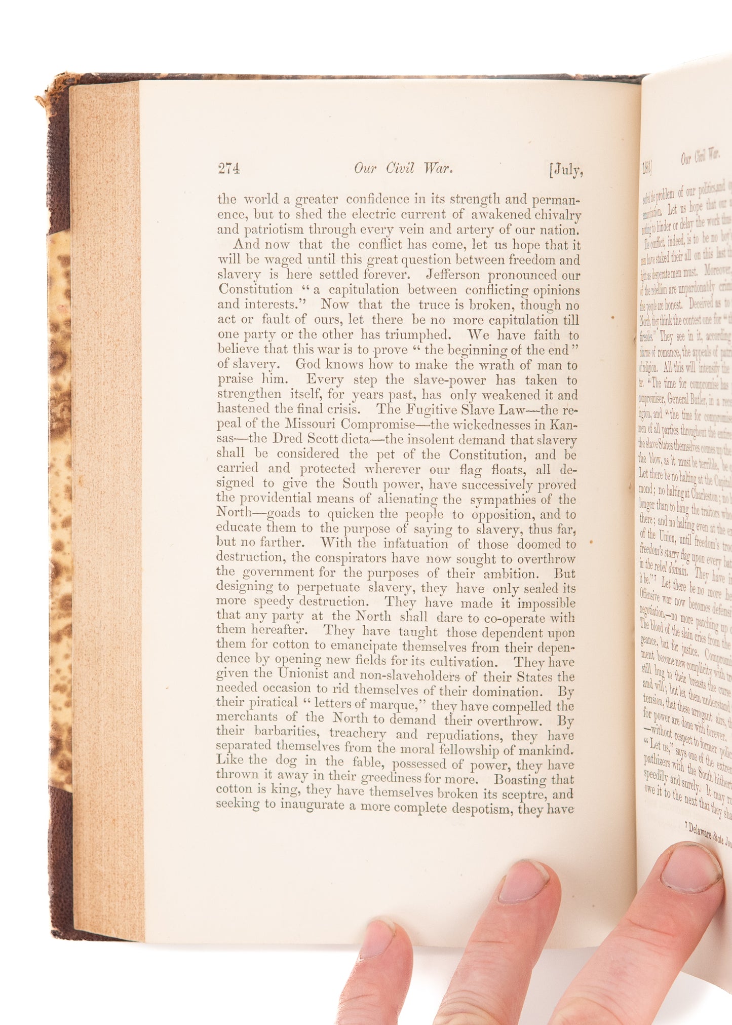 1861 CIVIL WAR. The Universalist Quarterly - Excellent Civil War & Abolitionist - Pacifist Content.