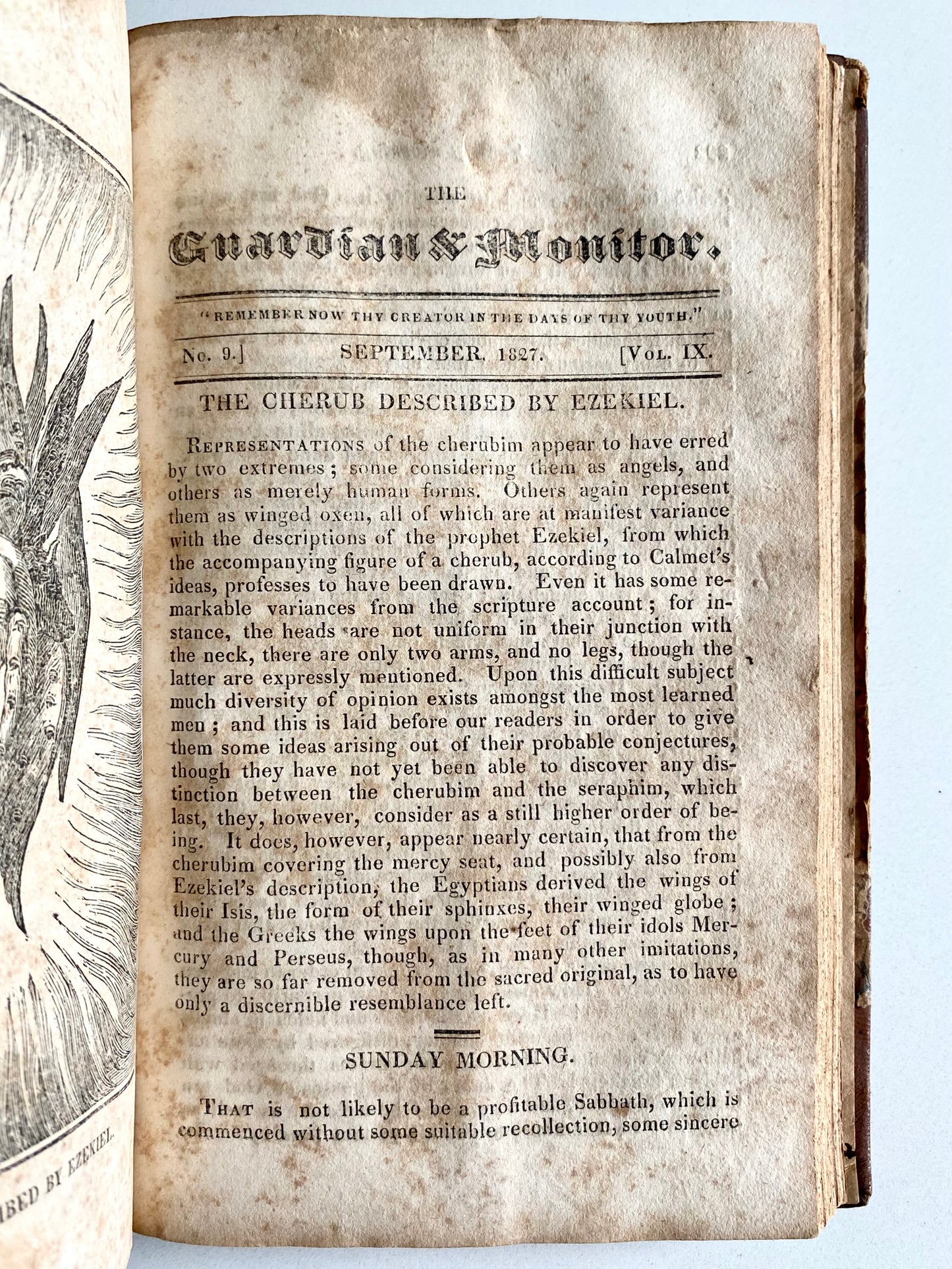 1827 GUARDIAN AND MONITOR FOR RISING GENERATION. Hawaii, Woodcuts, Missionaries, Slavery.