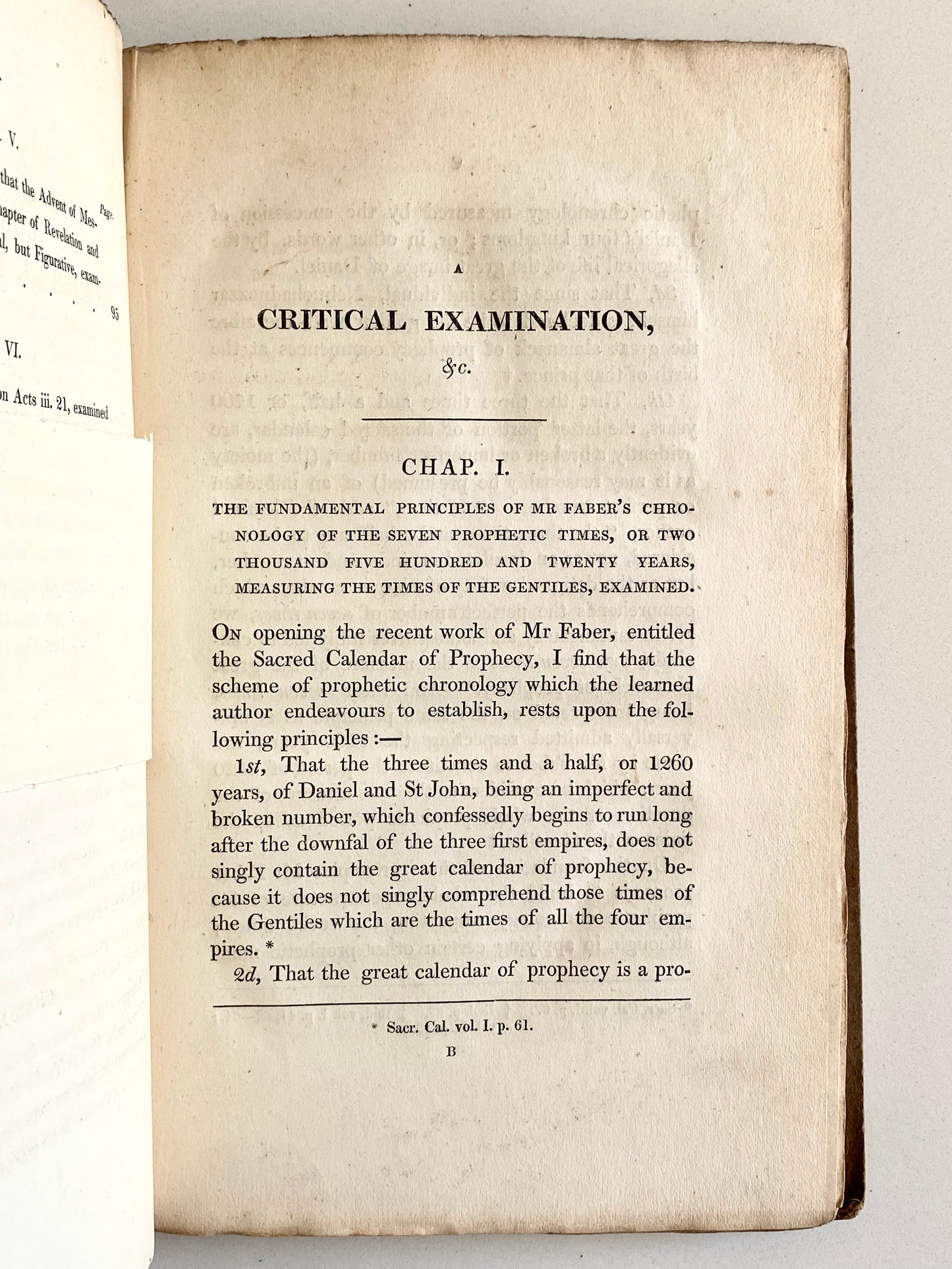 1829 WILLIAM CUNINGHAME. Sacred Calendar of Prophecy and Coming Millennial Reign. Rare!