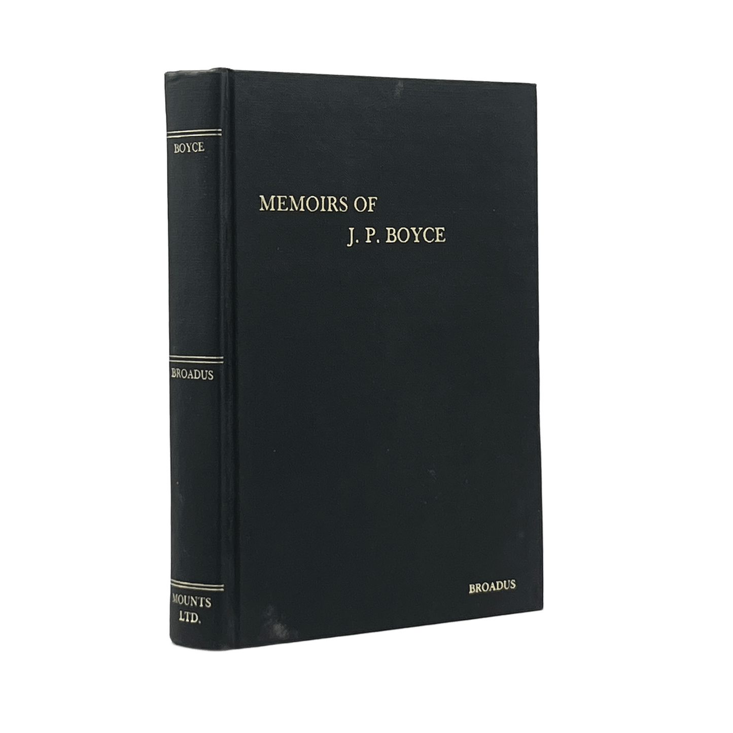 c.1980 JOHN A. BROADUS. Memoir of James Petigru Boyce, D. D., LL. D.