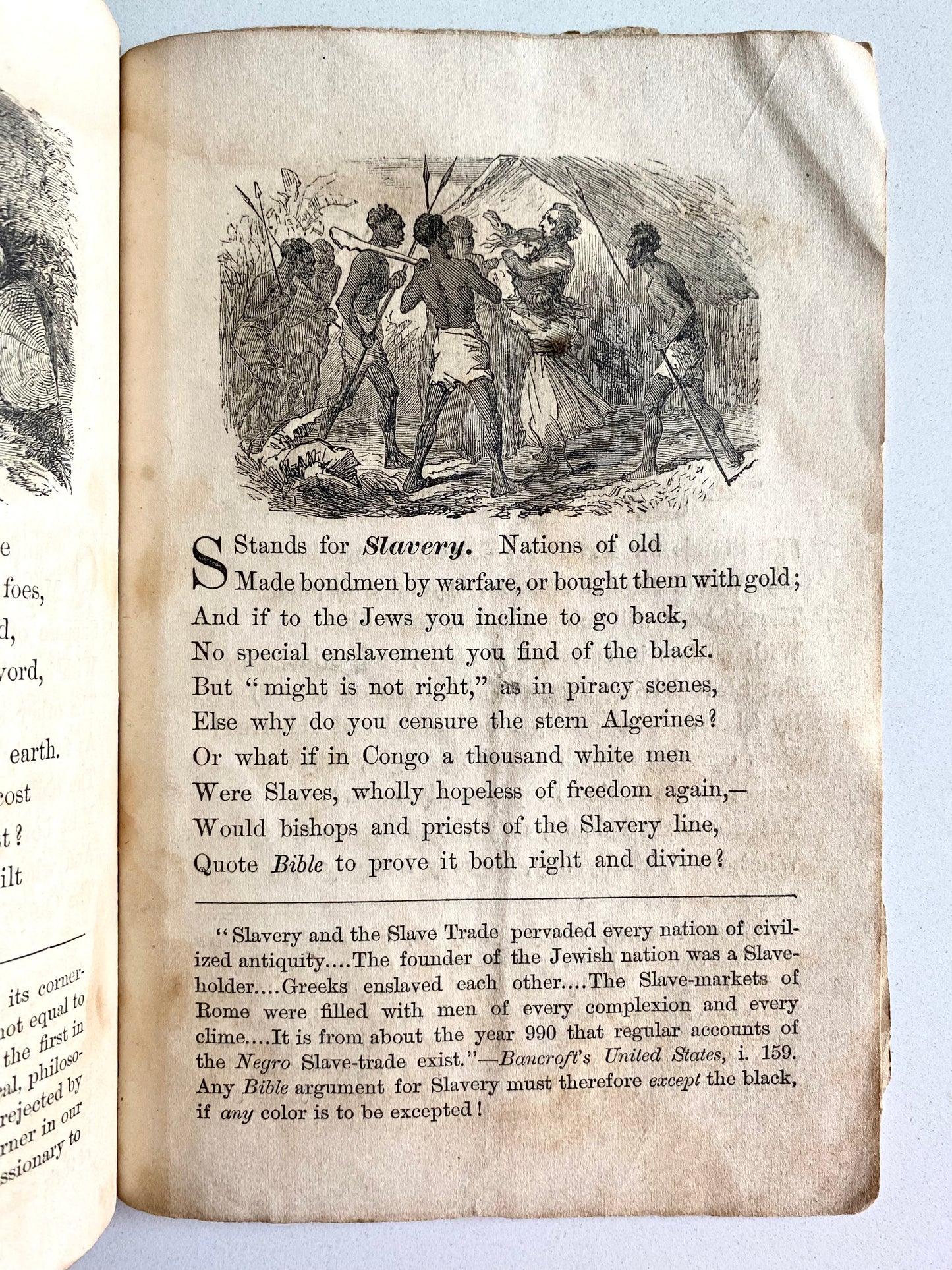 1864 CIVIL WAR & SLAVERY. An Abolitionist Anti-Slavery Primer for the Young. Abolition Provenance.