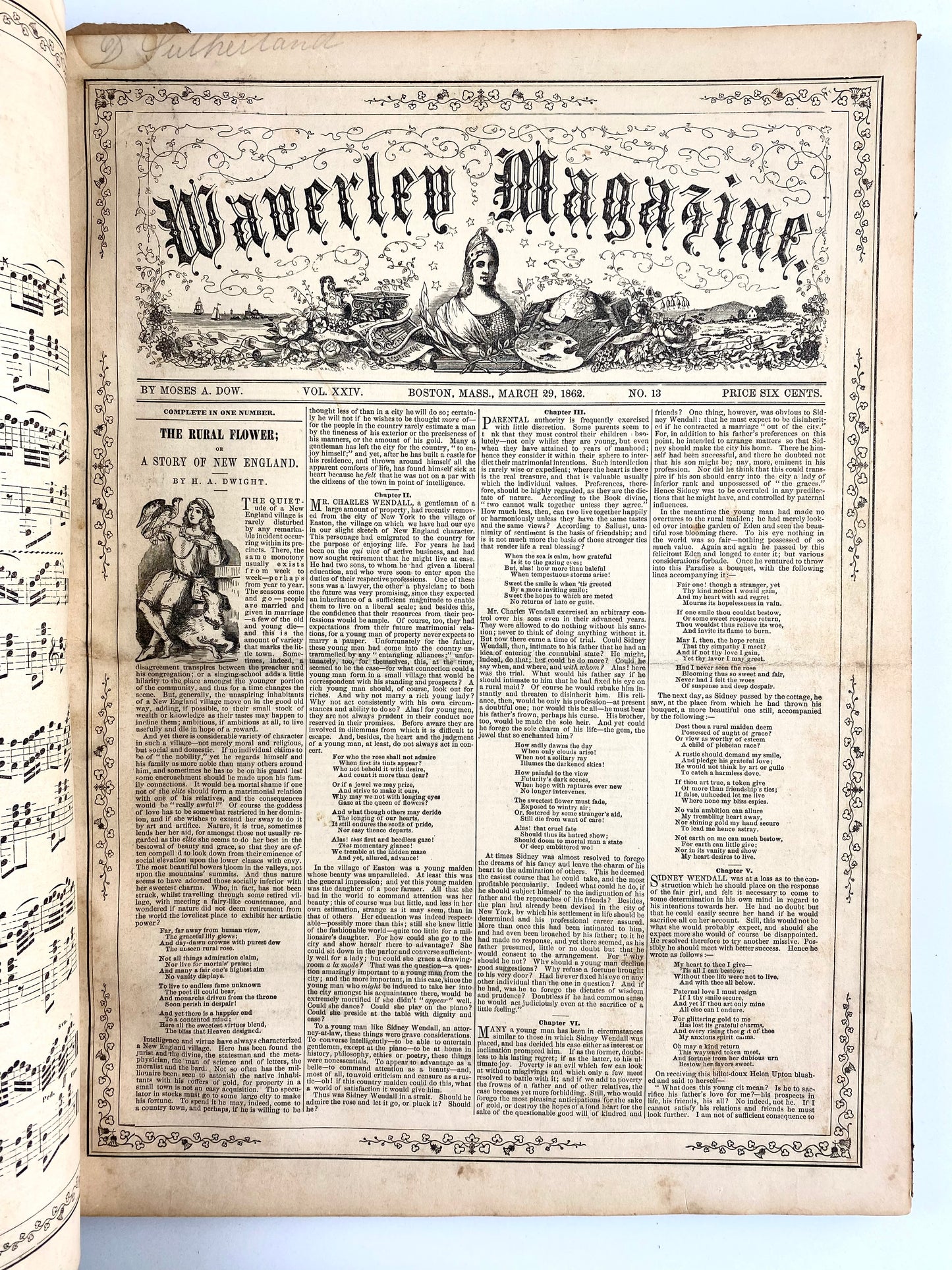 1862 CIVIL WAR. Illustrated Waverly Magazine. Extensive Original Content for the Wives of Soldiers.