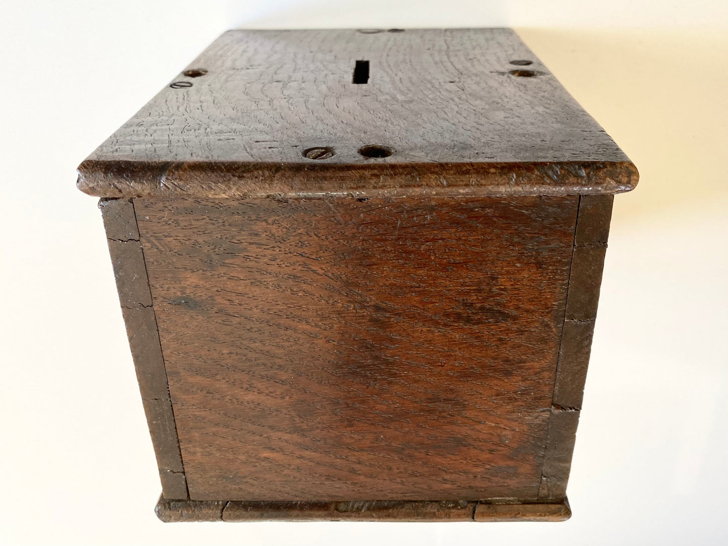 1880 MISSIONARY BOX. Beautifully Patinated Wesleyan-Methodist Victorian Era Missions Giving Box.