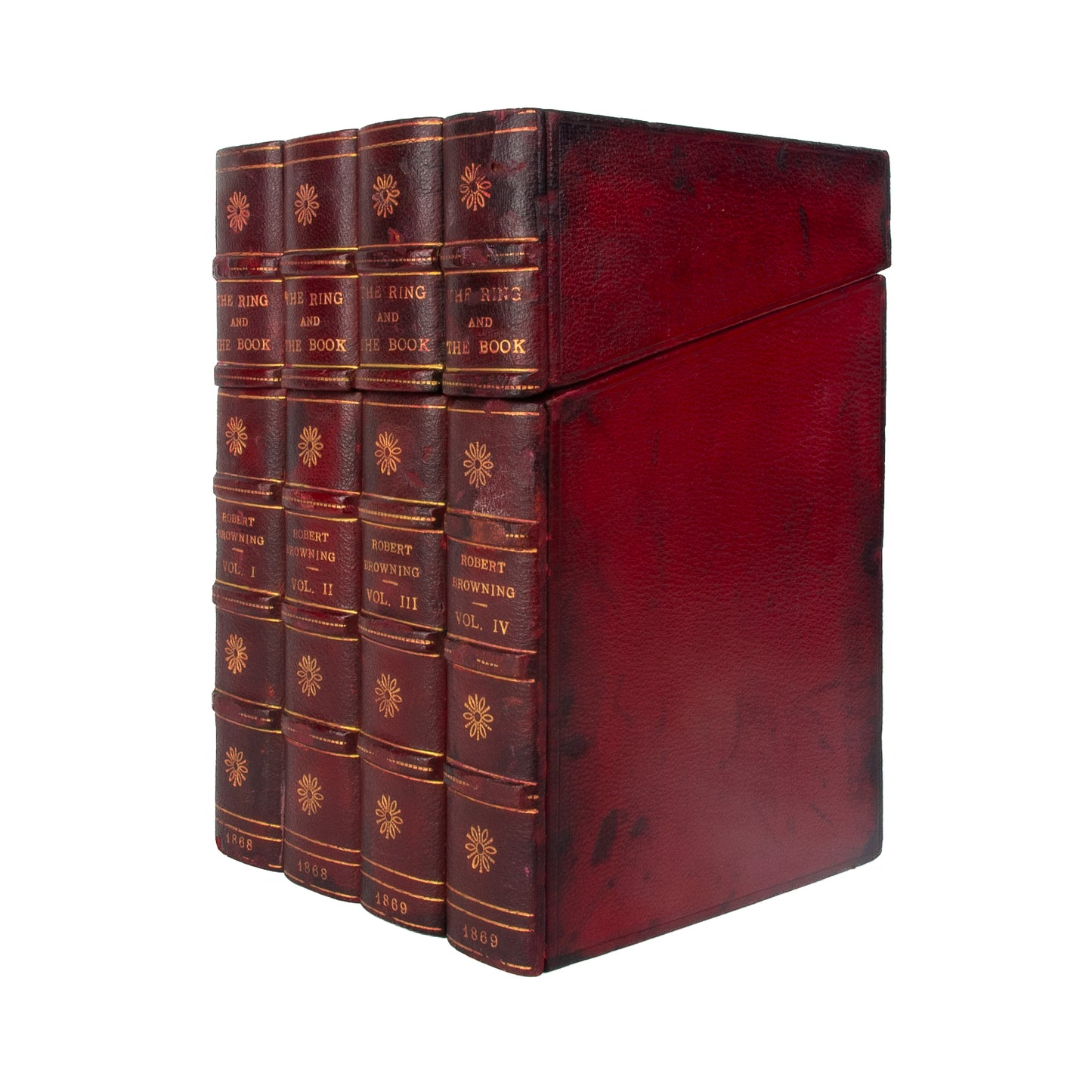 1868-69 ROBERT BROWNING. The Ring and the Book. First Edition in Custom Vertical Clamshell Box.