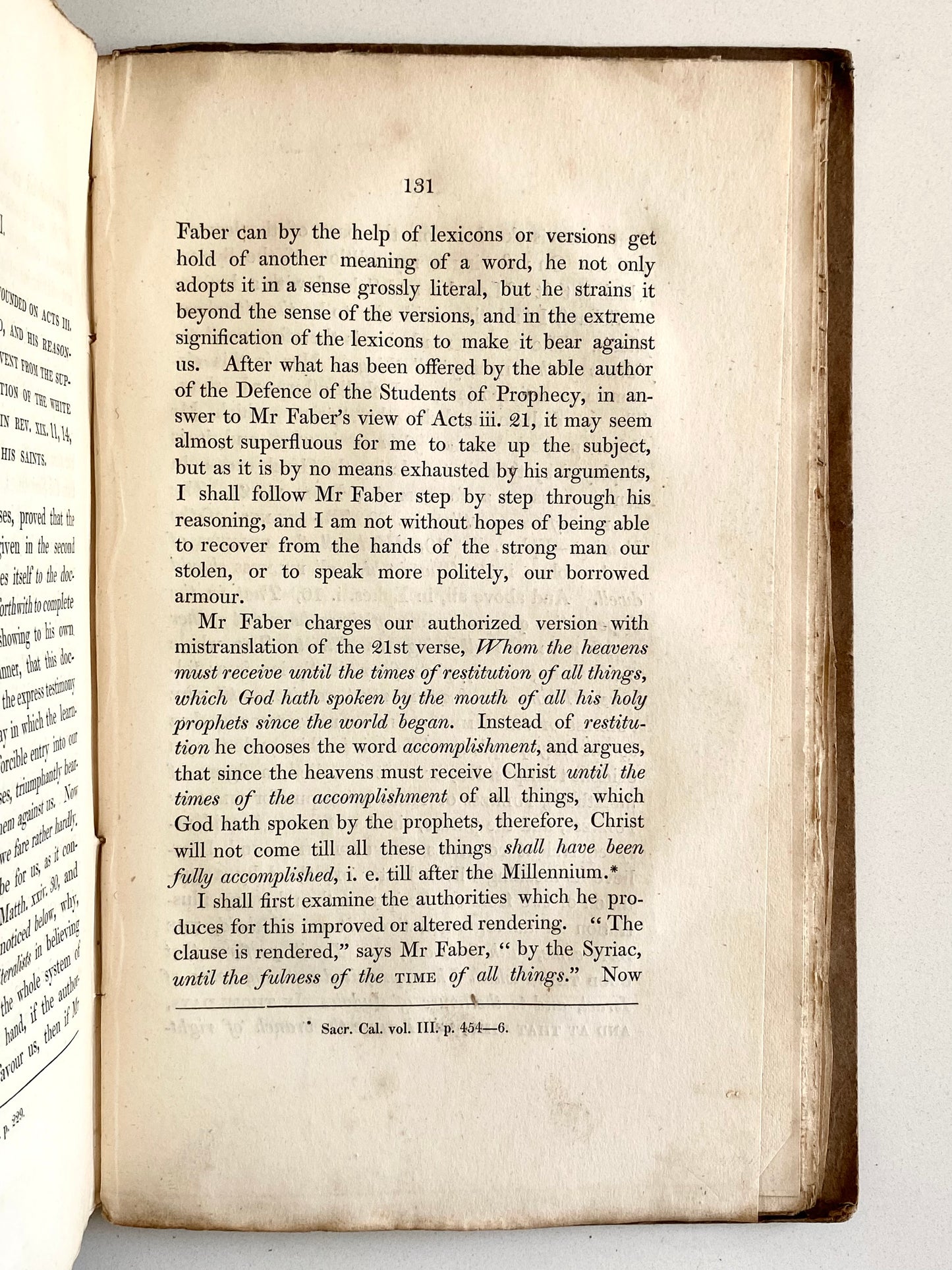1829 WILLIAM CUNINGHAME. Sacred Calendar of Prophecy and Coming Millennial Reign. Rare!