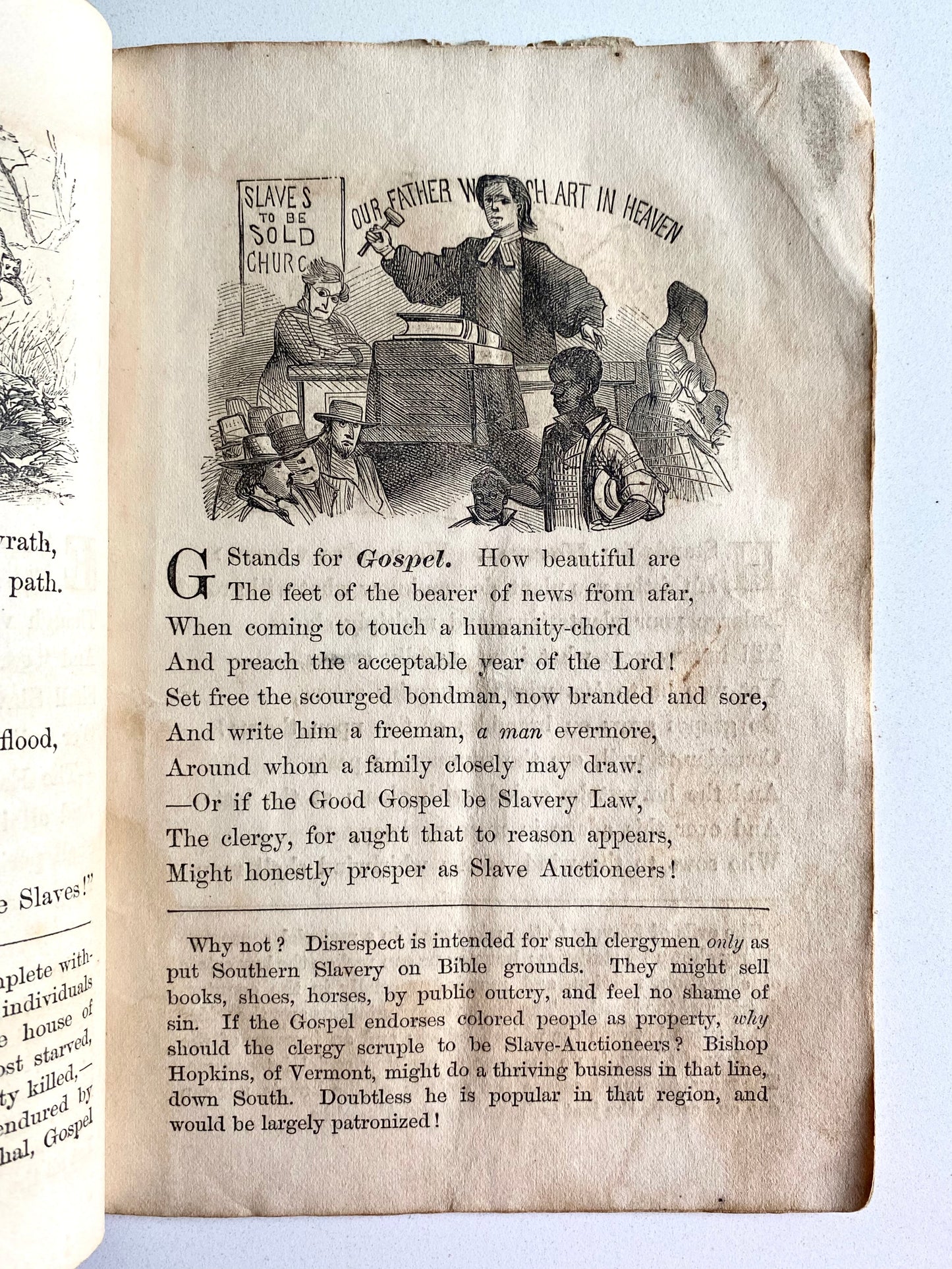 1864 CIVIL WAR & SLAVERY. An Abolitionist Anti-Slavery Primer for the Young. Abolition Provenance.