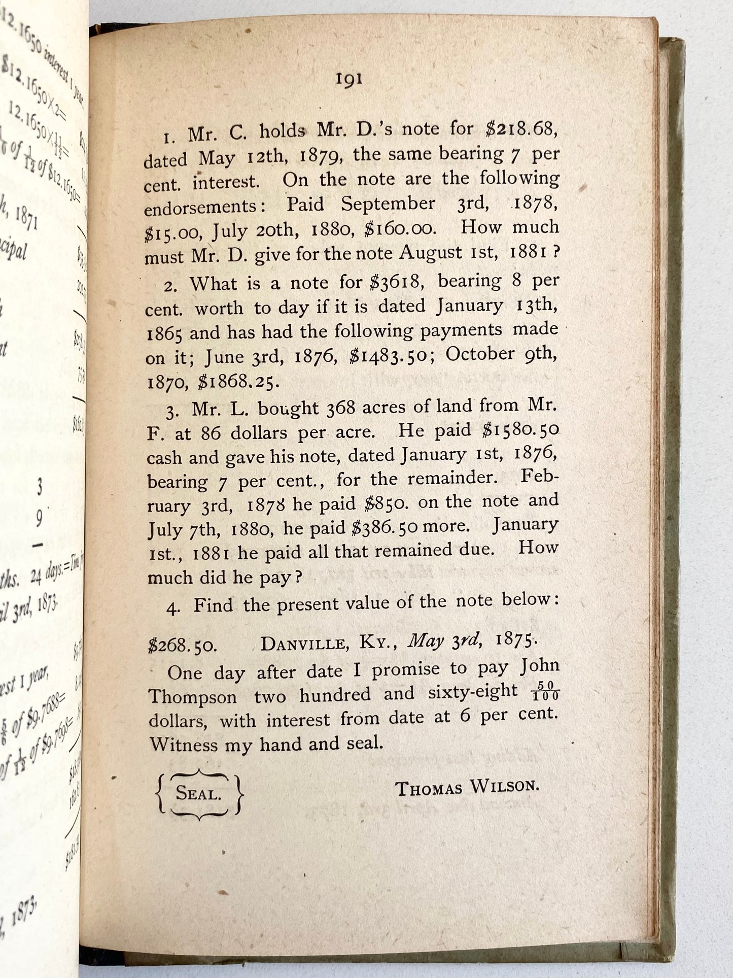 1882 DEAF MUTE. Rare Kentucky Imprint - Arithmetic for Deaf Mutes by D. C. Dudley.