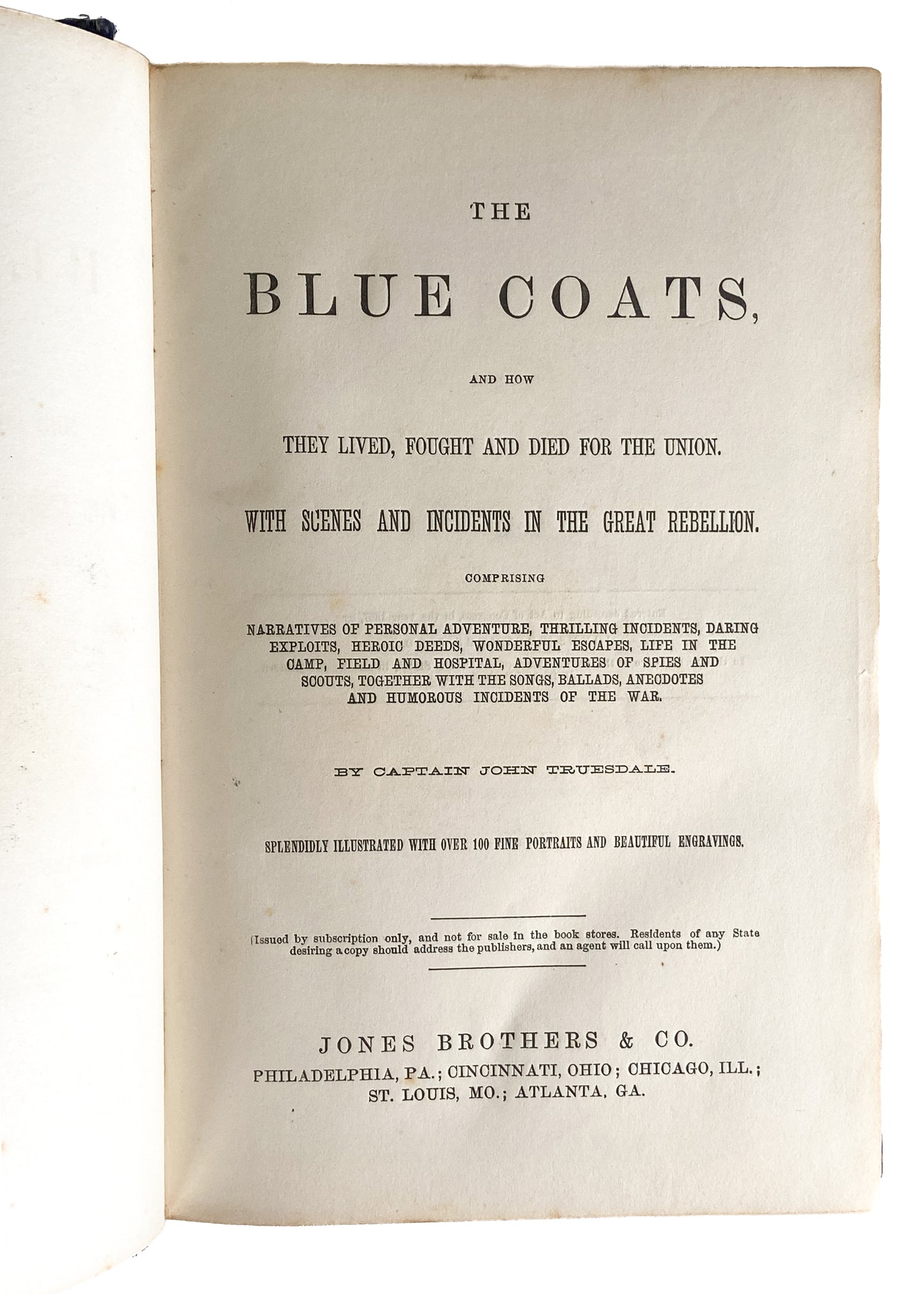 1867 CIVIL WAR. Lavishly Illustrated Early History Focused on Soldier Life, Loss, Victories, etc.