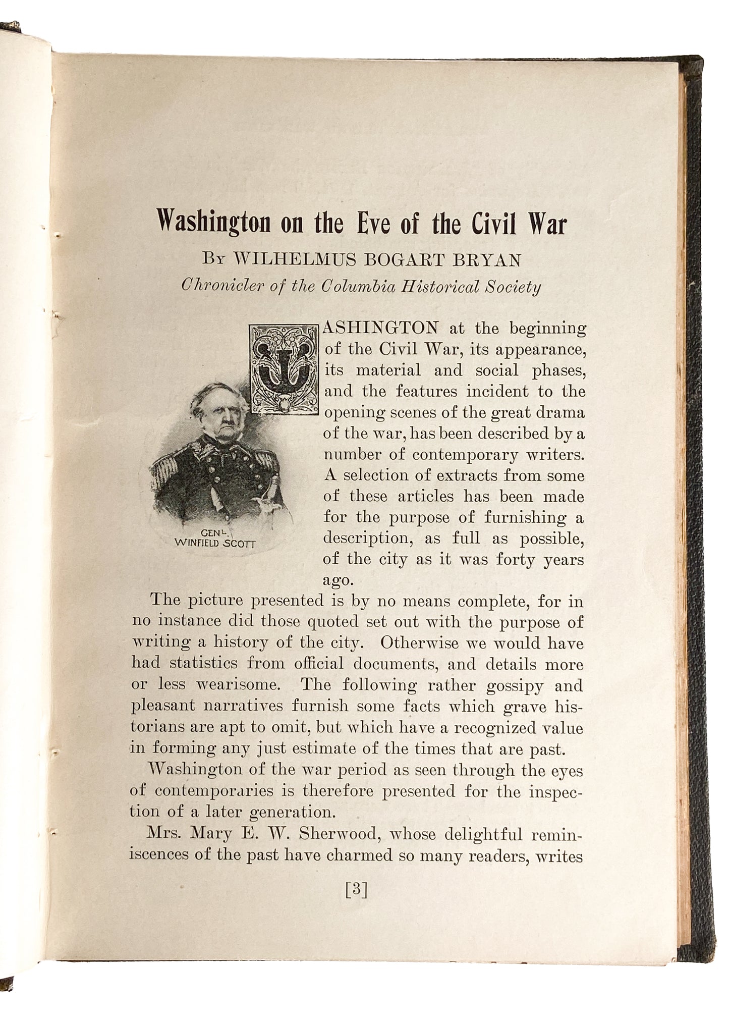 1861-1865 CIVIL WAR. Washington D. C. During War Time - Abraham Lincoln Assassination. Fine Example.