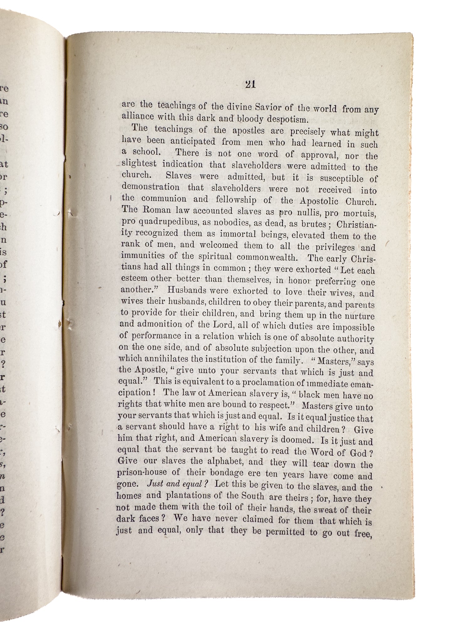 1861 SLAVERY & ABOLITIONISM. Rare Theological Defense of Political Action for the Abolition of Slavery.