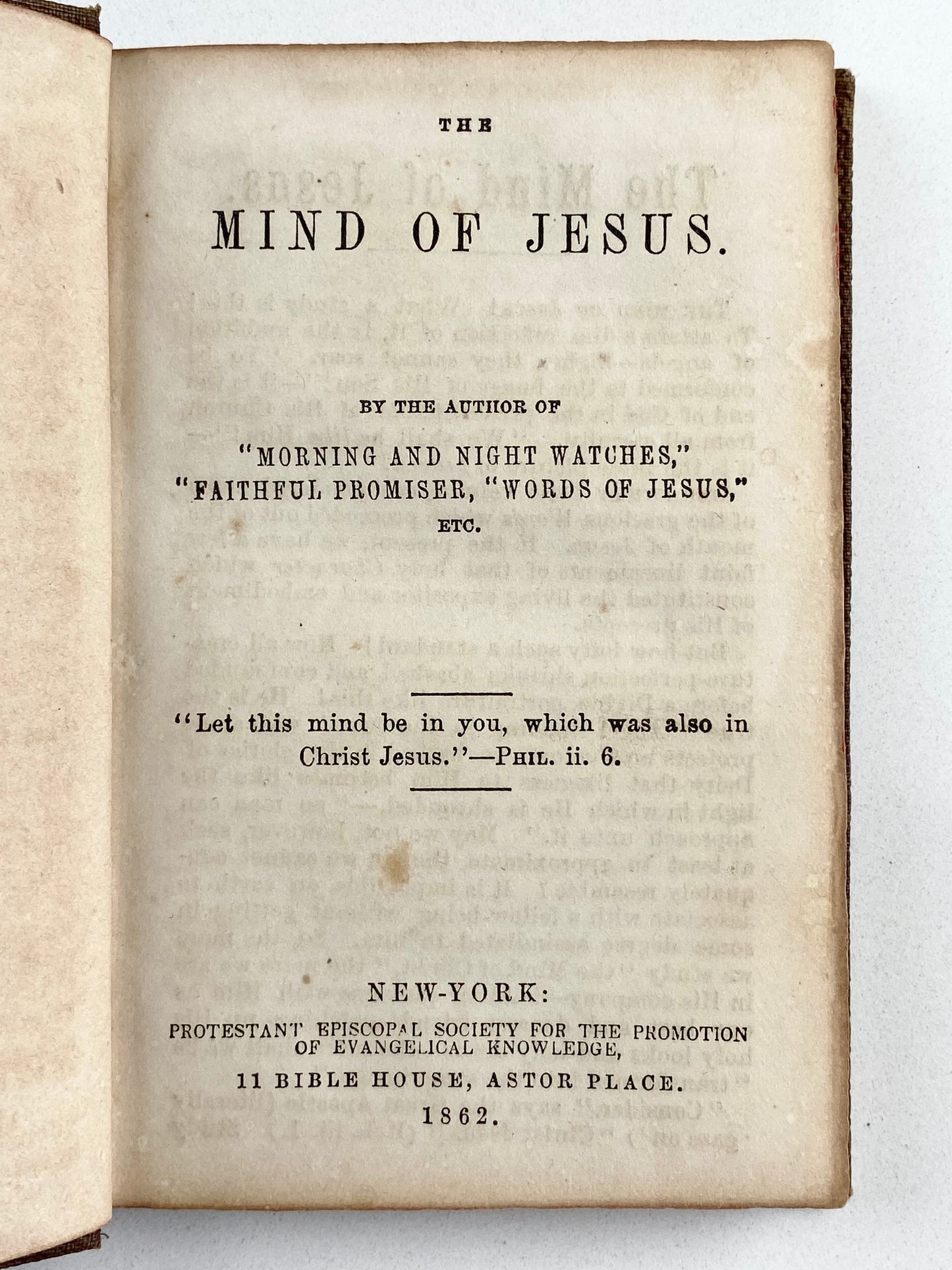 1862 CIVIL WAR. Rare Volume Gifted by Union Chaplain to Imprisoned Confederate Sympathizing Presbyterian.