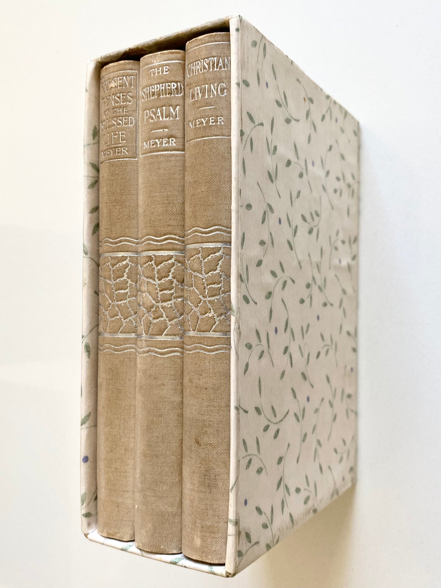 1892 F. B. MEYER. Rare Three Volume Box Set. "The Christian Life Series" in Matching Victorian Bindings.