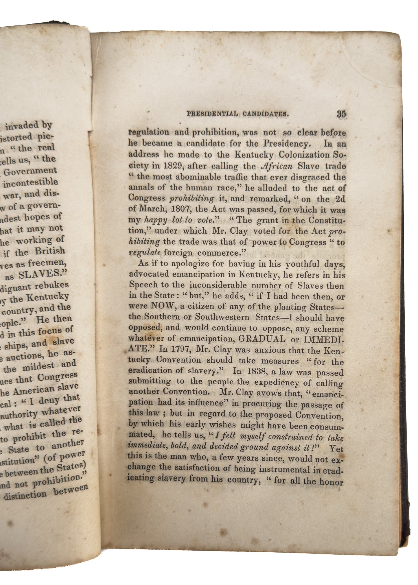 1839 WILLIAM JAY. Federal Government's Actions on Slavery - Signed Abolitionist Gerrit Smith.