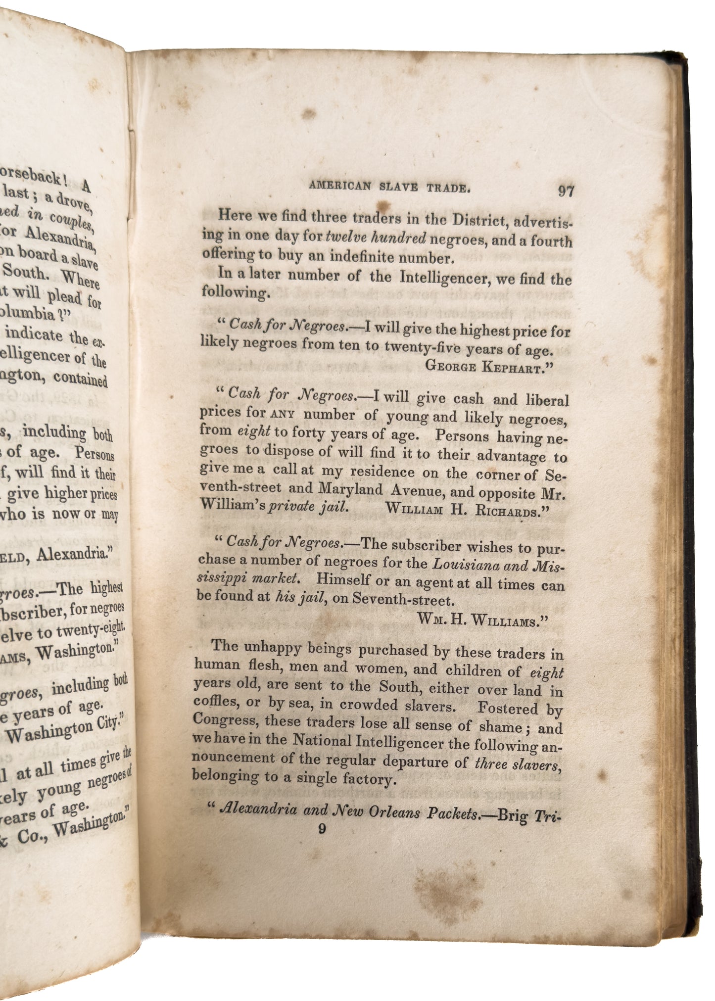1839 WILLIAM JAY. Federal Government's Actions on Slavery - Signed Abolitionist Gerrit Smith.