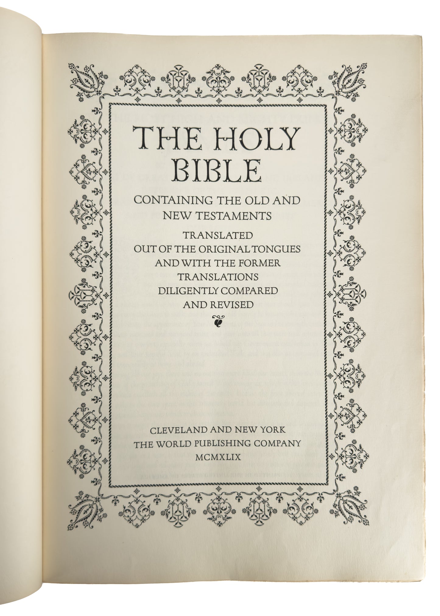 1949 BRUCE ROGERS BIBLE. A Typographic Masterpiece. Elephant Folio. Rare.