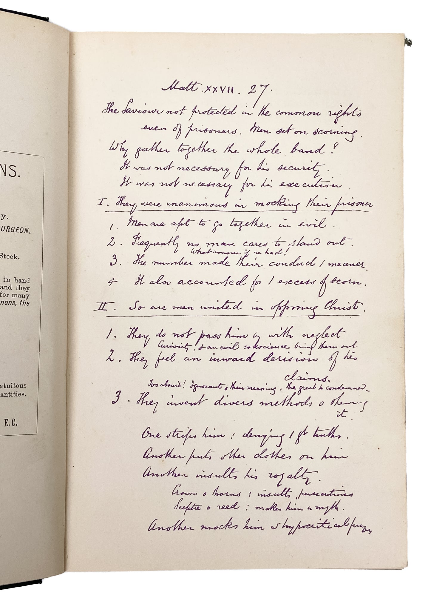 1894 C. H. SPURGEON. Fac-Simile of His Manuscript Sermons - Published Upon His Death.