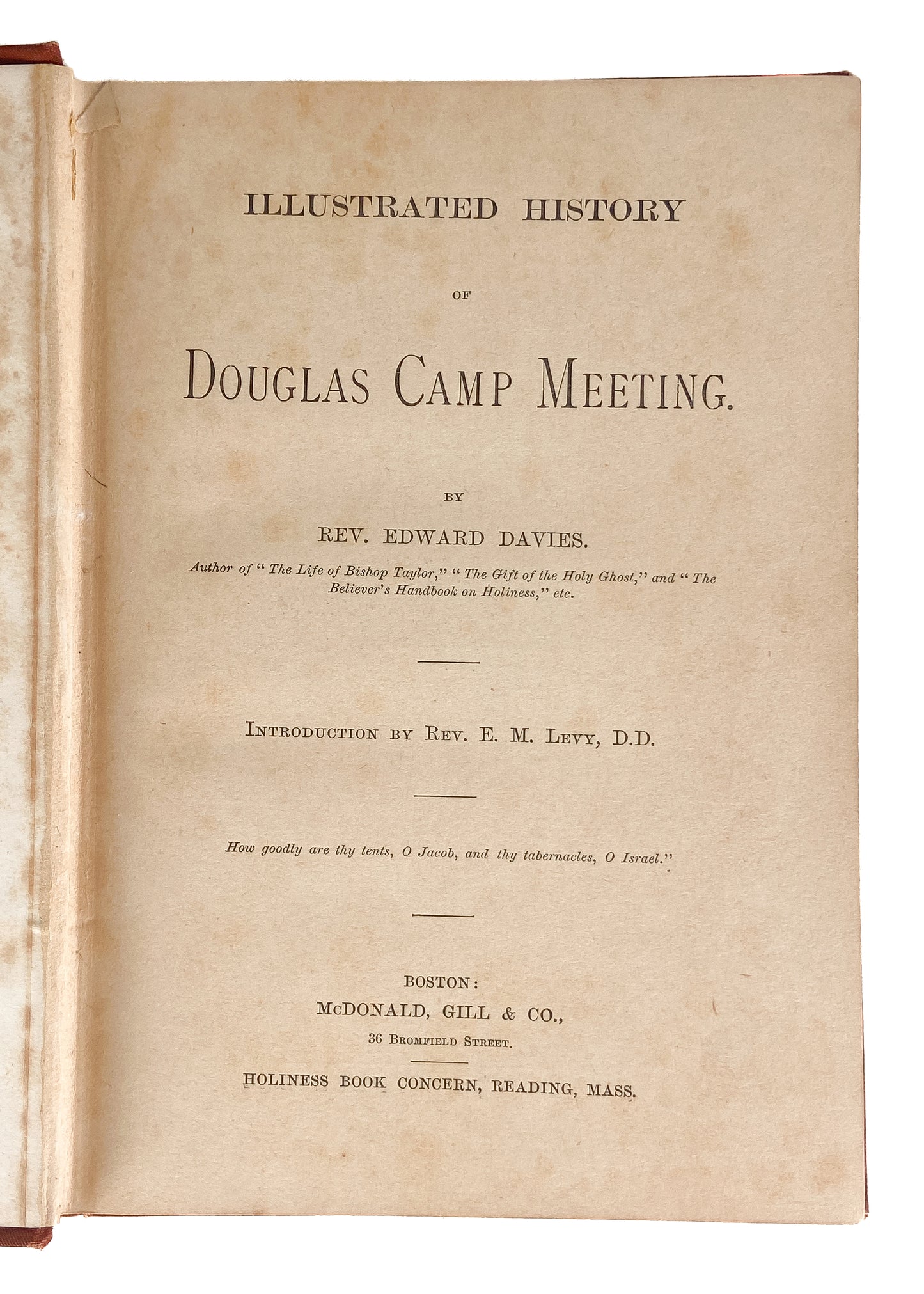 1890 DOUGLAS CAMP-MEETING. Illustrated History of Holiness & Revival Camp-Meeting.