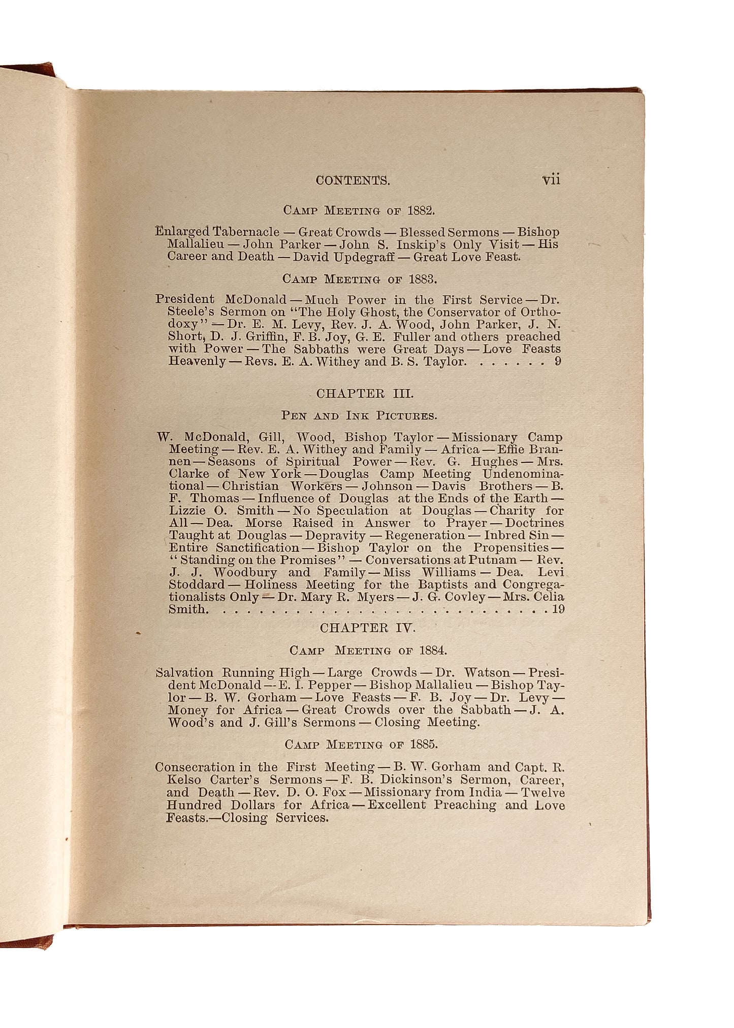 1890 DOUGLAS CAMP-MEETING. Illustrated History of Holiness & Revival Camp-Meeting.