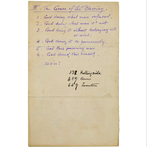 1885 C. H. SPURGEON. An Original Spurgeon Pulpit-Used Sermon Outline on New Covenant in Hebrews 8.10