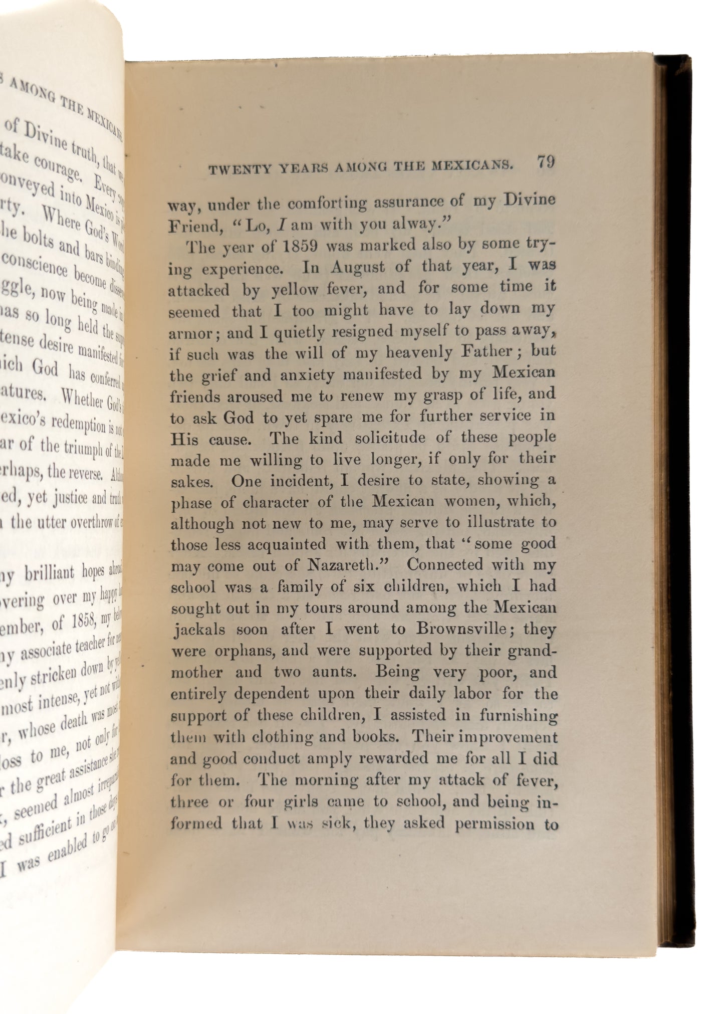 1881 MELINDA RANKIN. Twenty Years Among the Mexicans, 1840's-1860's. Civil War, Persecution.