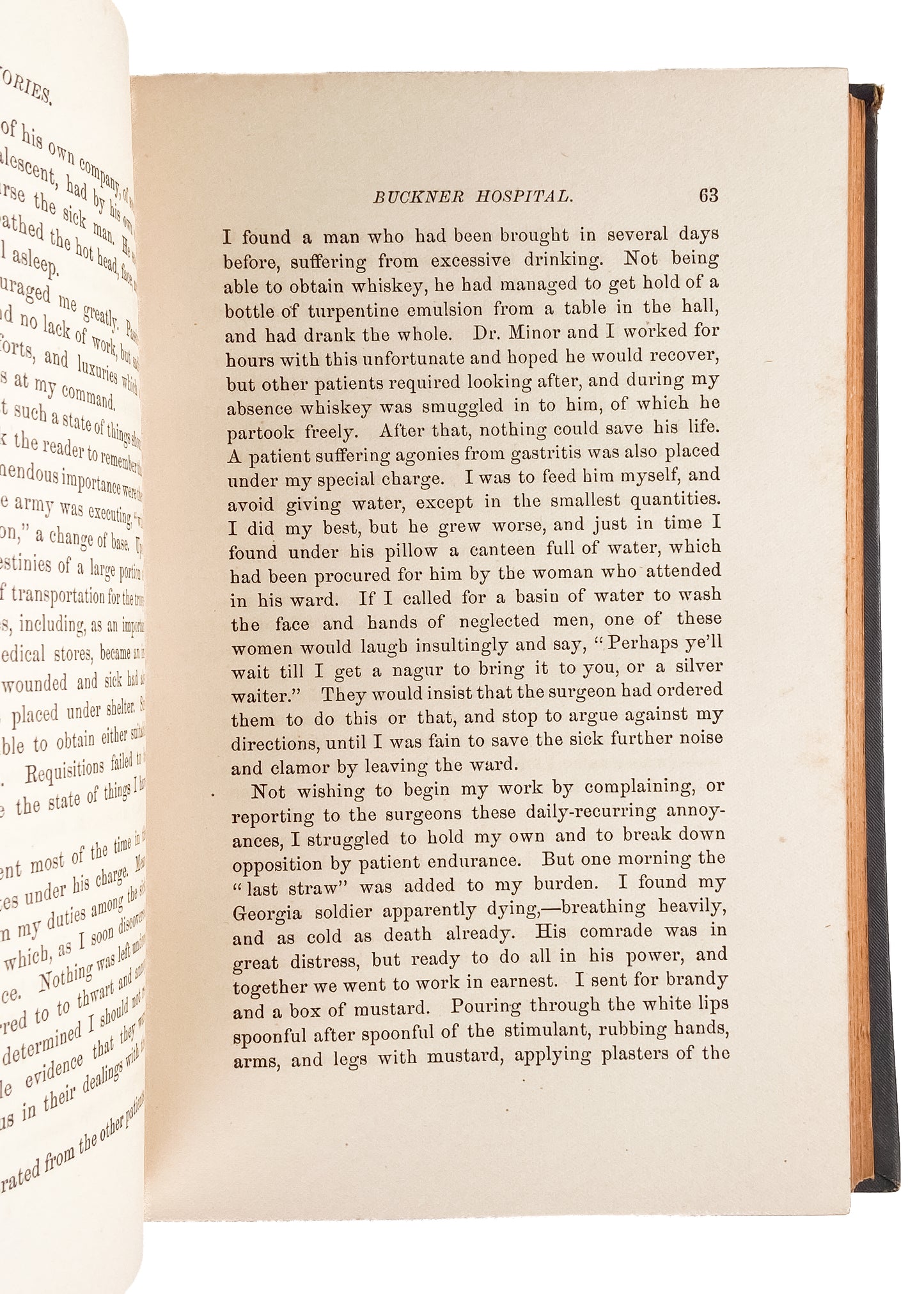 1888 CONFEDERATE NURSE MEMOIR. Memories of Personal Experience and Adventure During the Civil War.