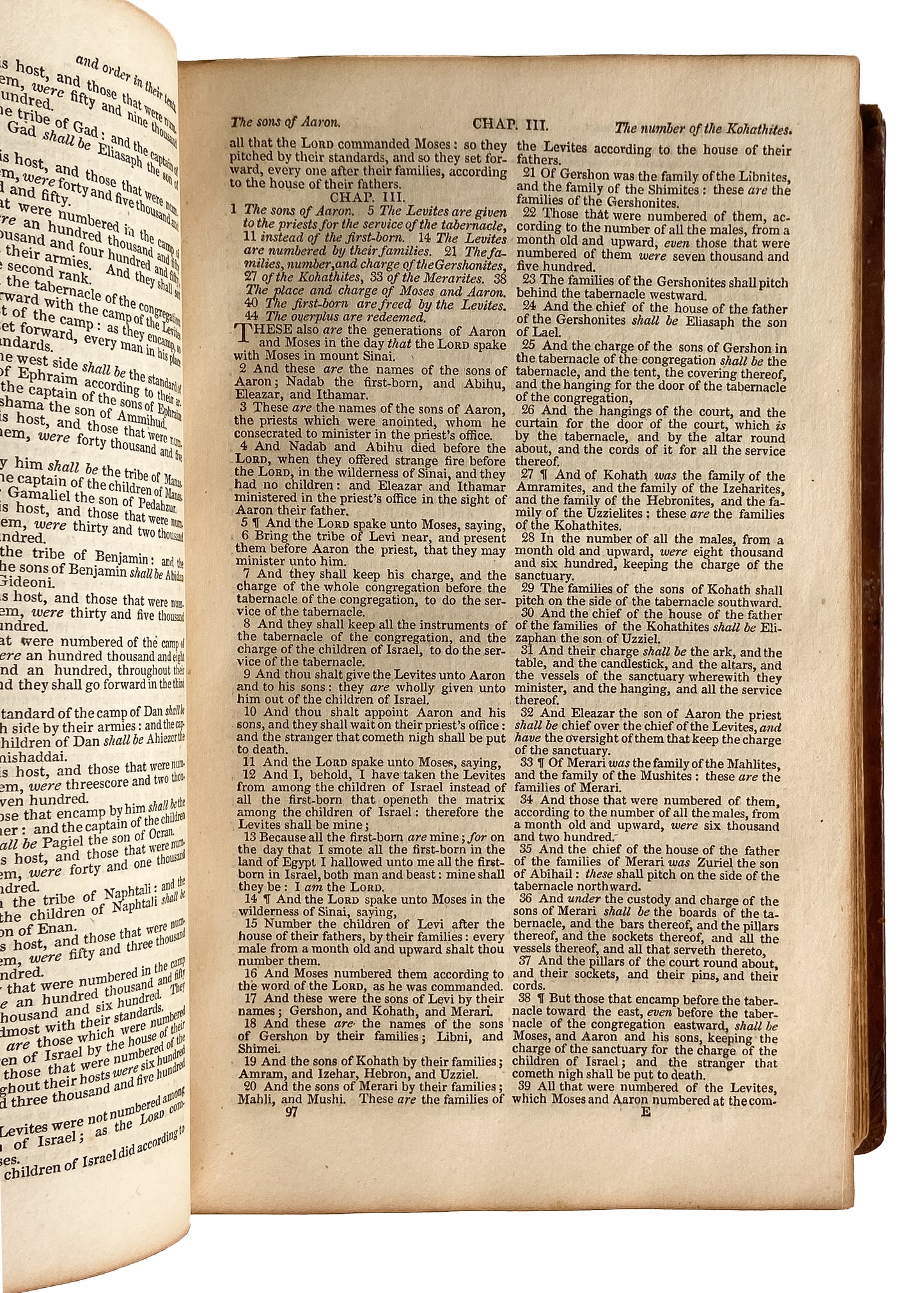 1829 SUNDAY SCHOOL ISSUE BIBLE. Rare British & Foreign Bible Society Block-Embossed Bible